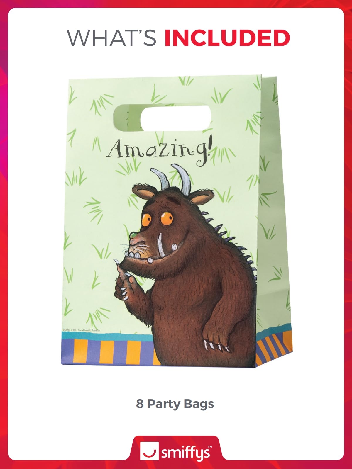 Smiffys The Gruffalo Tableware Party Platters x4 - 30.5 cm, Officially Licensed 4