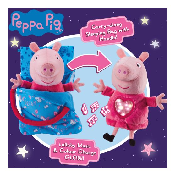 Peppa Pig Sleepover Plush Toy - Musical Night-Light with Sleeping Bag 6