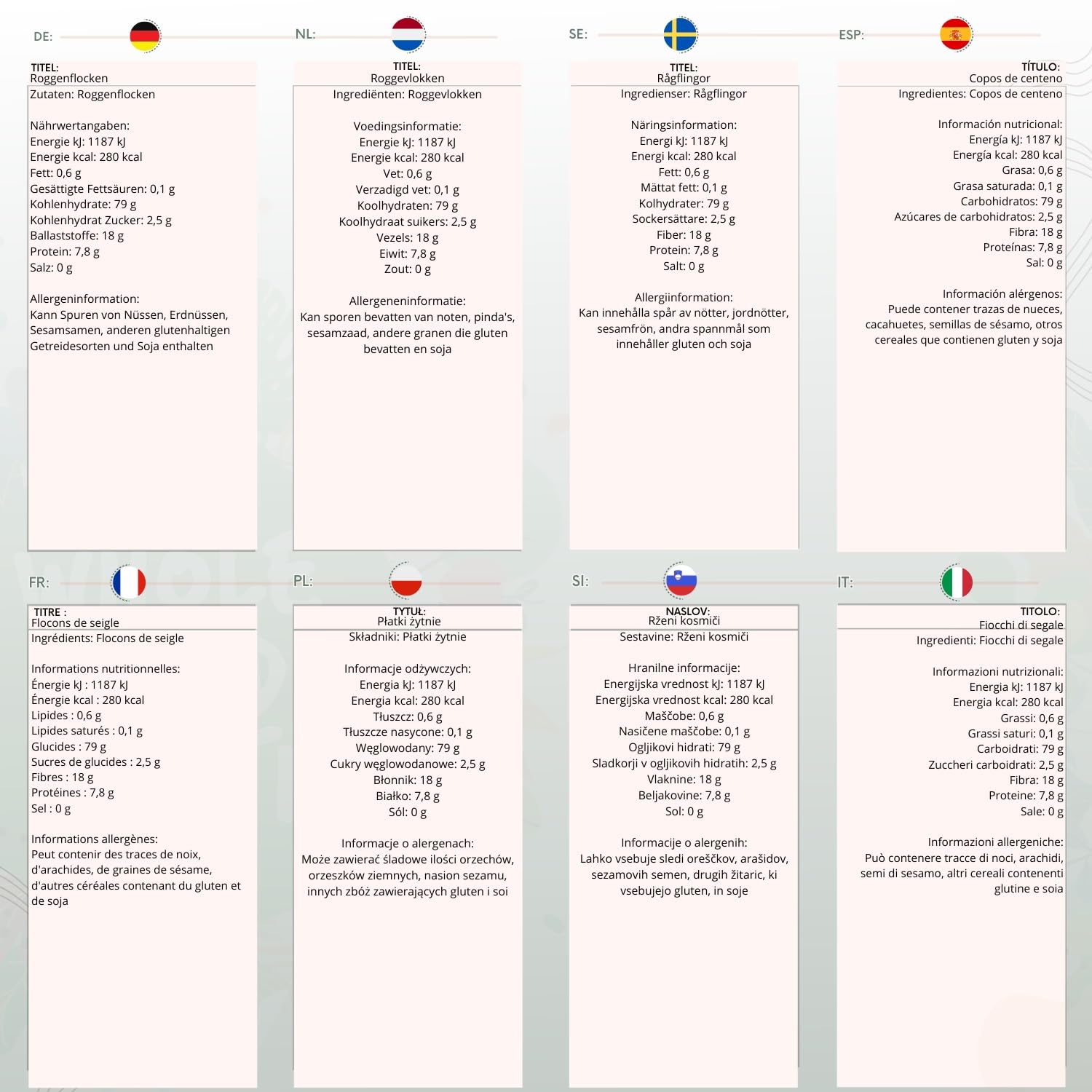 Whole Food Earth® Rye Flakes 1 kg | GMO Free | High Fibre | Vegan | Recyclable Packaging 3