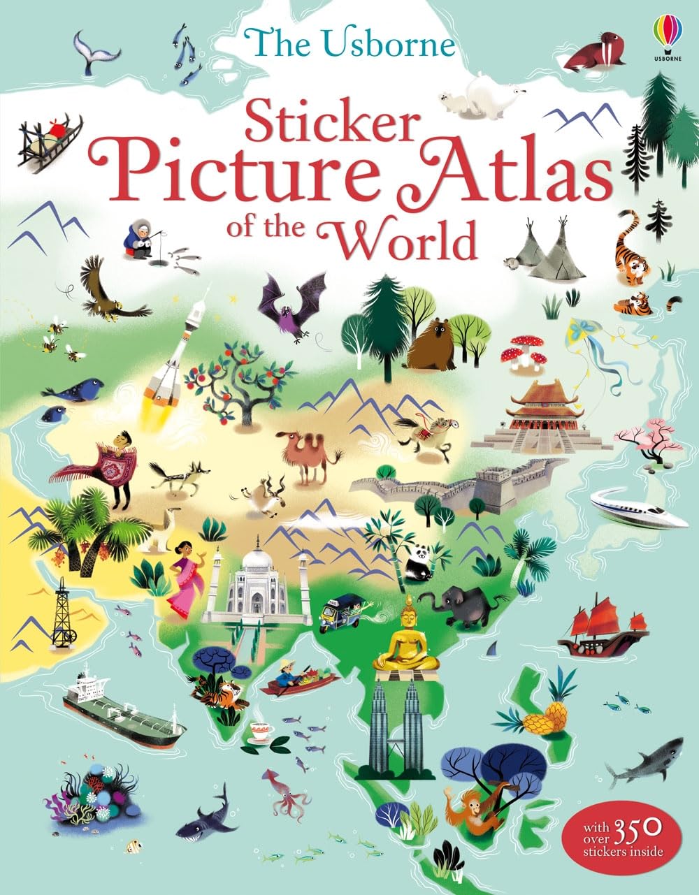 Usborne Sticker Picture Atlas of the World: Interactive World Atlas for Ages 4-8 | Paperback 1