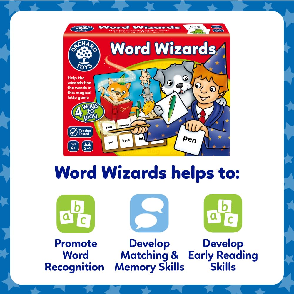 Orchard Toys Word Wizards Spelling Game - Educational Card Game for Kids