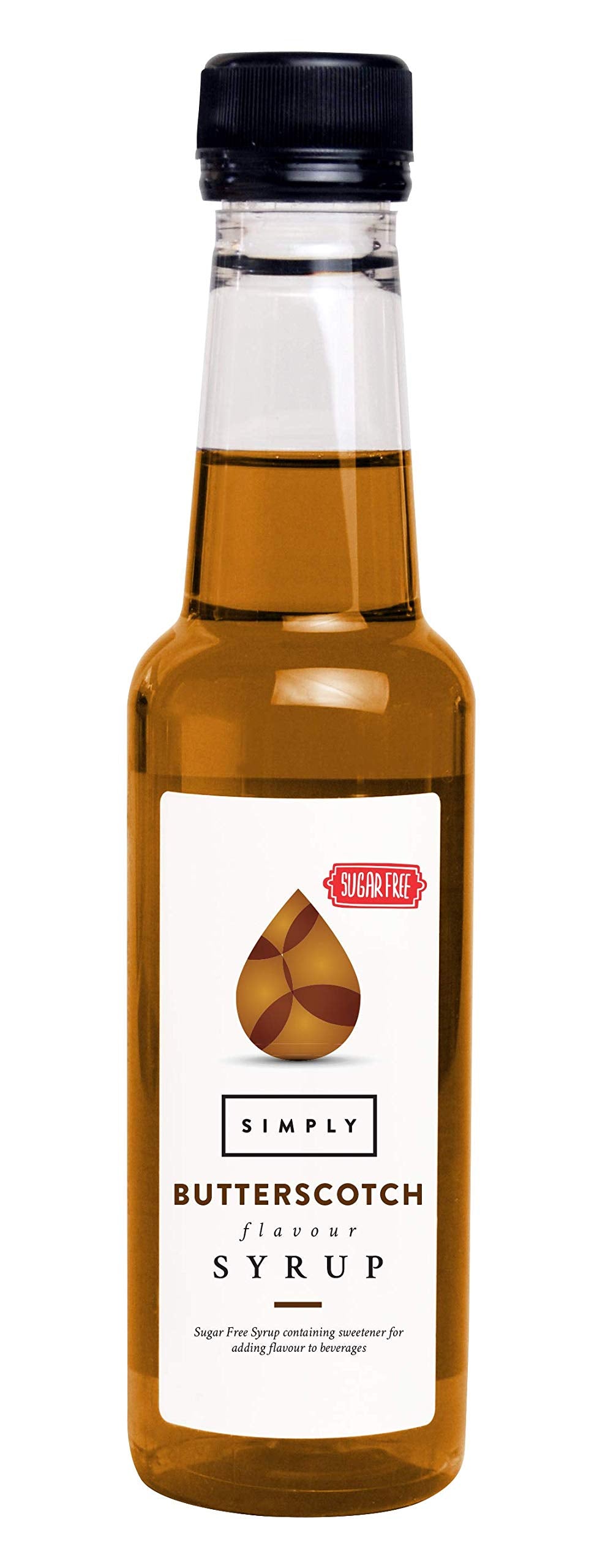 Simply Sugar Free Butterscotch Syrup - Low Calorie, Vegan, Nut Free | 250 ml