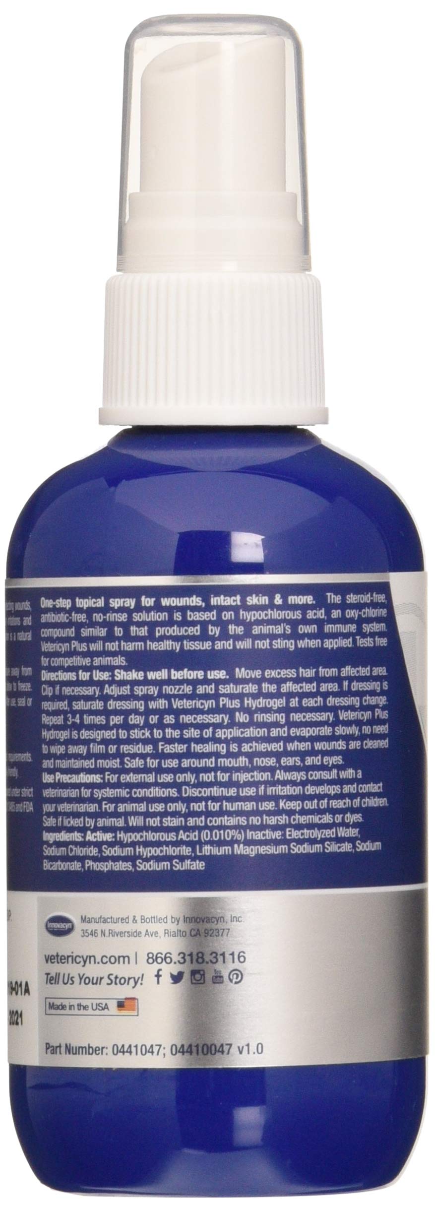 Vetericyn Wound and Skincare Hydrogel Spray - 89ml for Cats, Dogs, Horses | Antibacterial