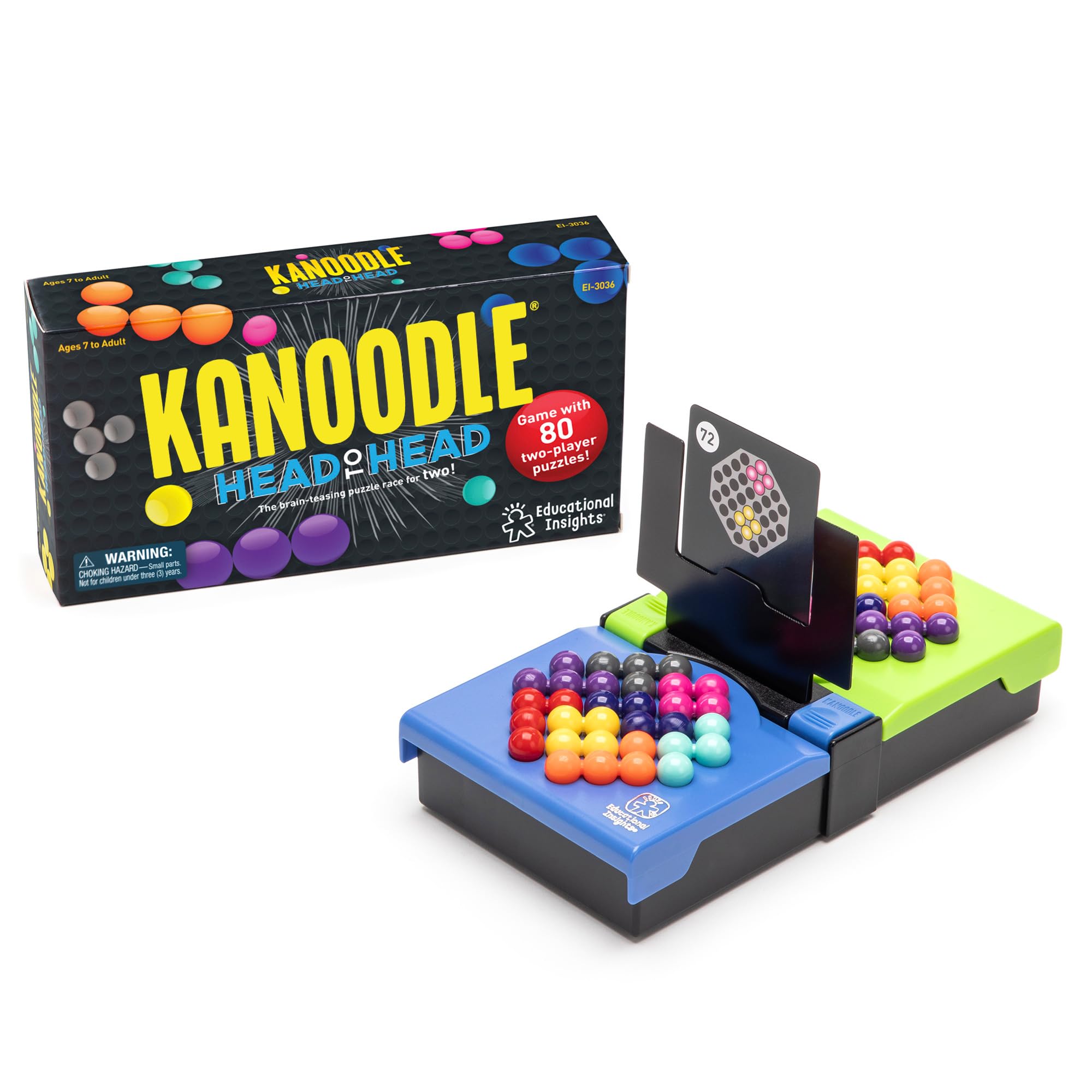 Educational Insights Kanoodle Head-To-Head 2-Player Logic Puzzle Game | Ages 7+ | 80 Challenges