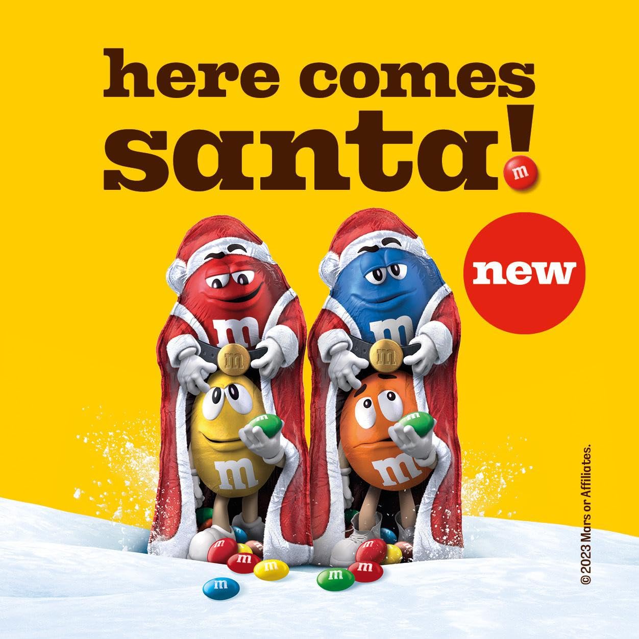 M&M's - Milk Chocolate Christmas Santa Hollow Figure with Mini M&M's (100g)