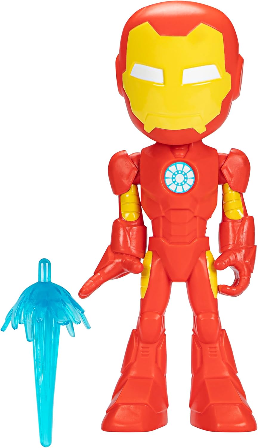 Marvel Spidey and His Amazing Friends Supersized Iron Man Action Figure - 9 Inch Poseable Toy for Preschoolers