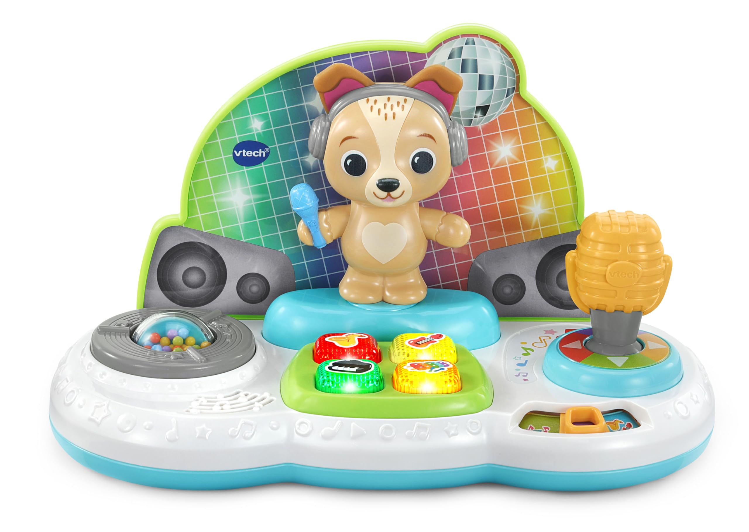 VTech Baby DJ Jams Puppy - Interactive Musical Toy with 60+ Songs & Lights, Ages 9 Months to 3 Years