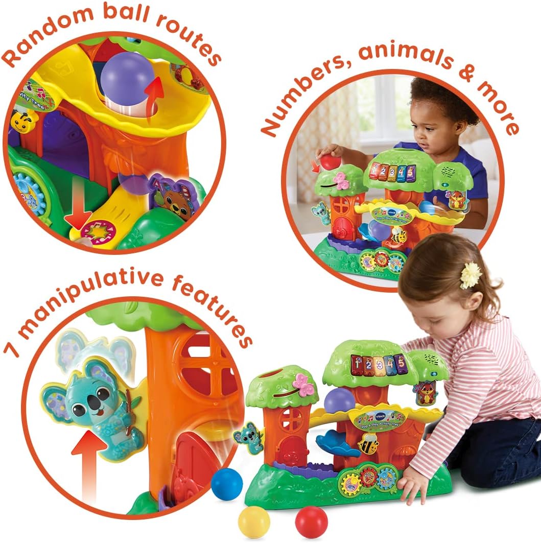 VTech Pop & Play Activity Tree - Interactive Learning Toy for Toddlers 1-3 Years