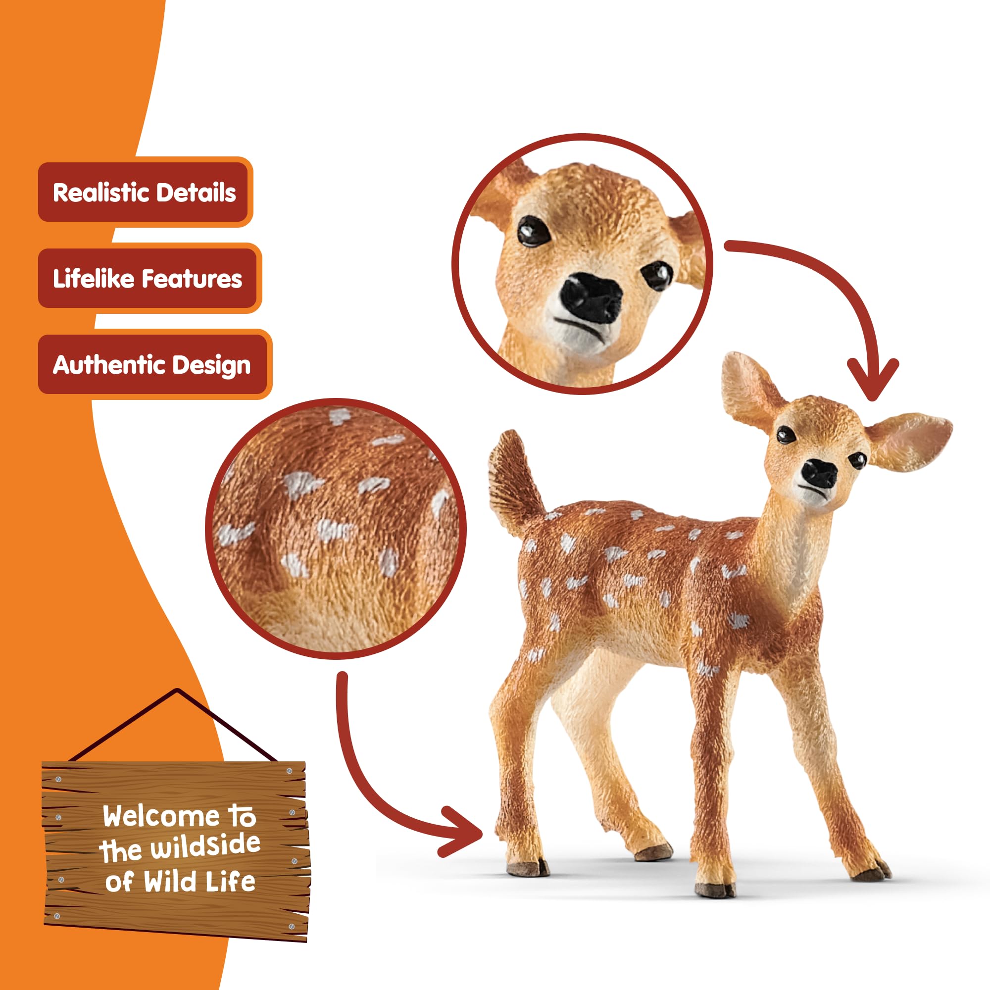 Schleich 14820 White-Tailed Doe - Detailed Wildlife Figure for Imaginative Play 6