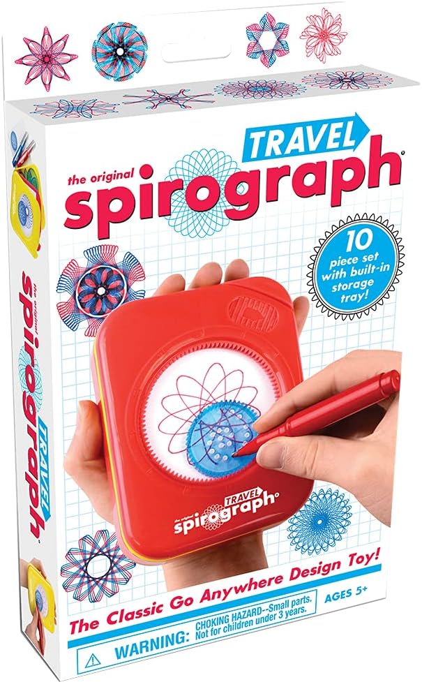Spirograph Travel - Portable Art & Design Playset for Kids 8+