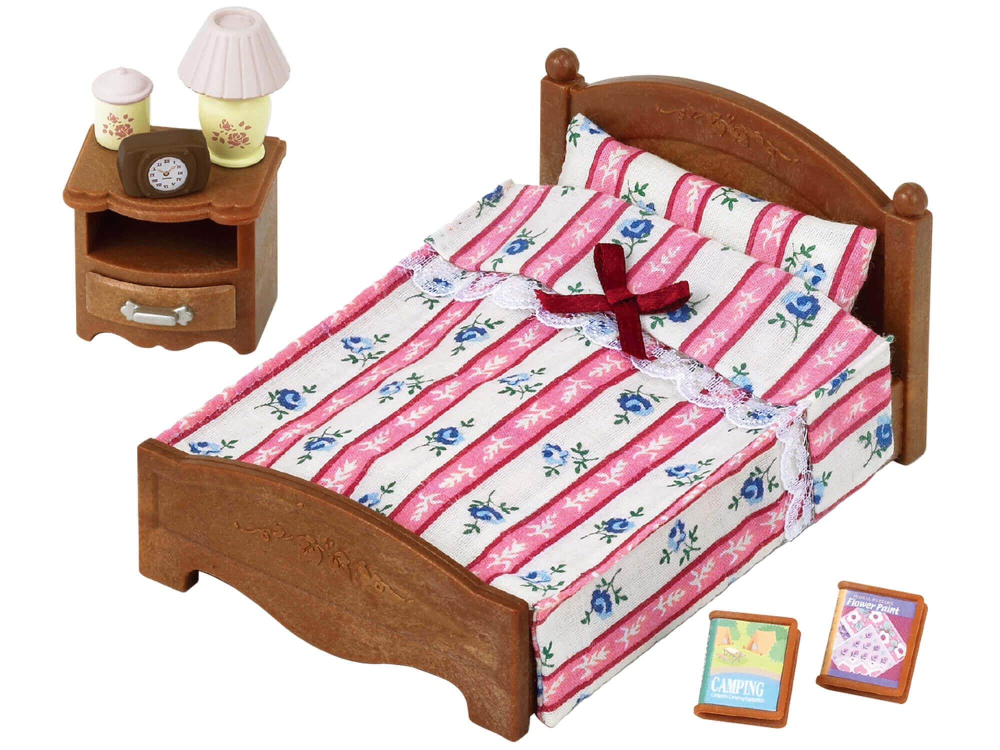 Sylvanian Families Semi-Double Bed - Dollhouse Furniture Set 5019 3