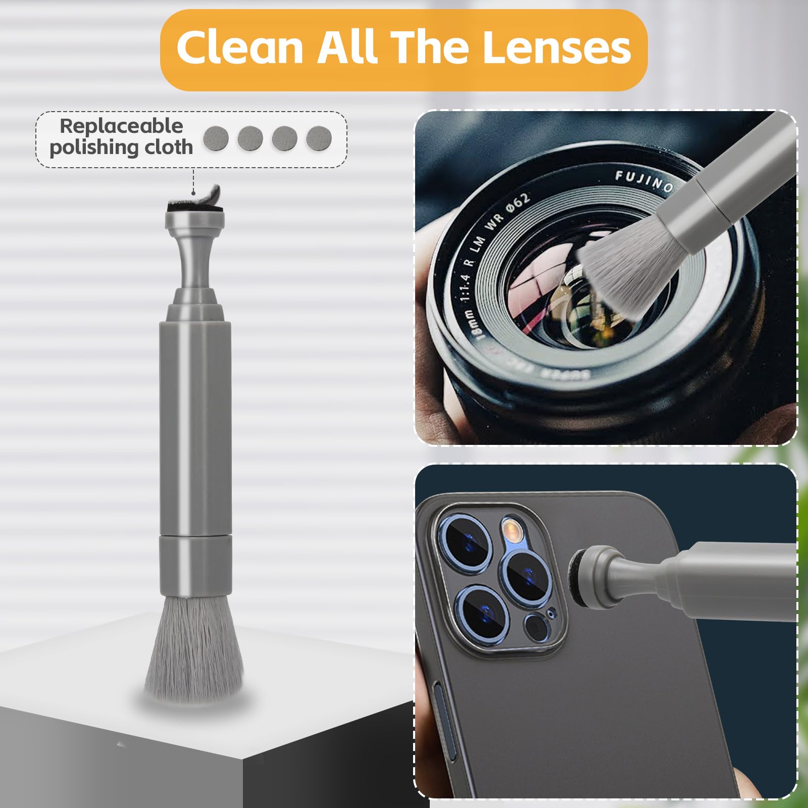 Alyvisun 11 in 1 Multifunctional Electronics Cleaning Kit for Laptop, Earphones, and Cameras | Grey 5