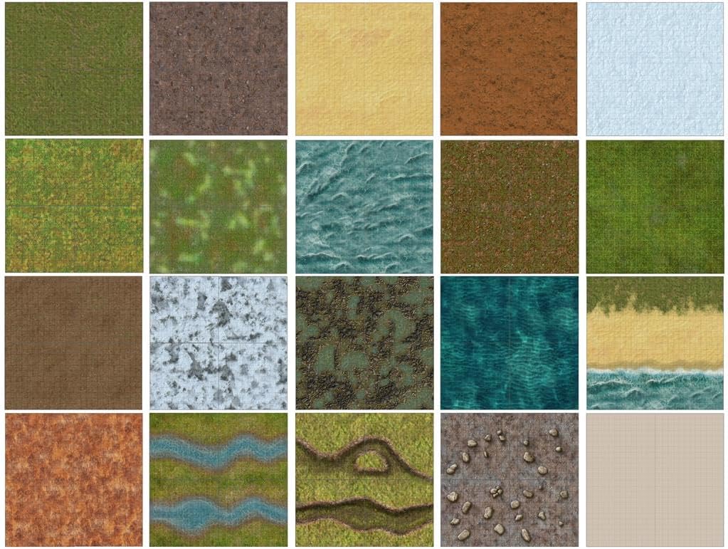 Loke BattleMats Das Geländeset Bauen Sie Ihr eigenes Schlachtkarten-Kit