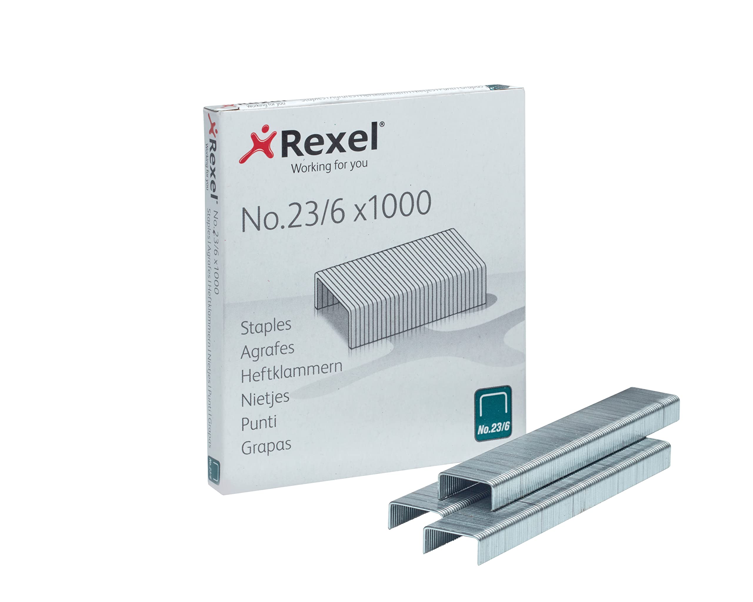 Rexel No.23/6 Heavy Duty Staples - 1000 Pack | Staples up to 20 Sheets | Silver/Black 1