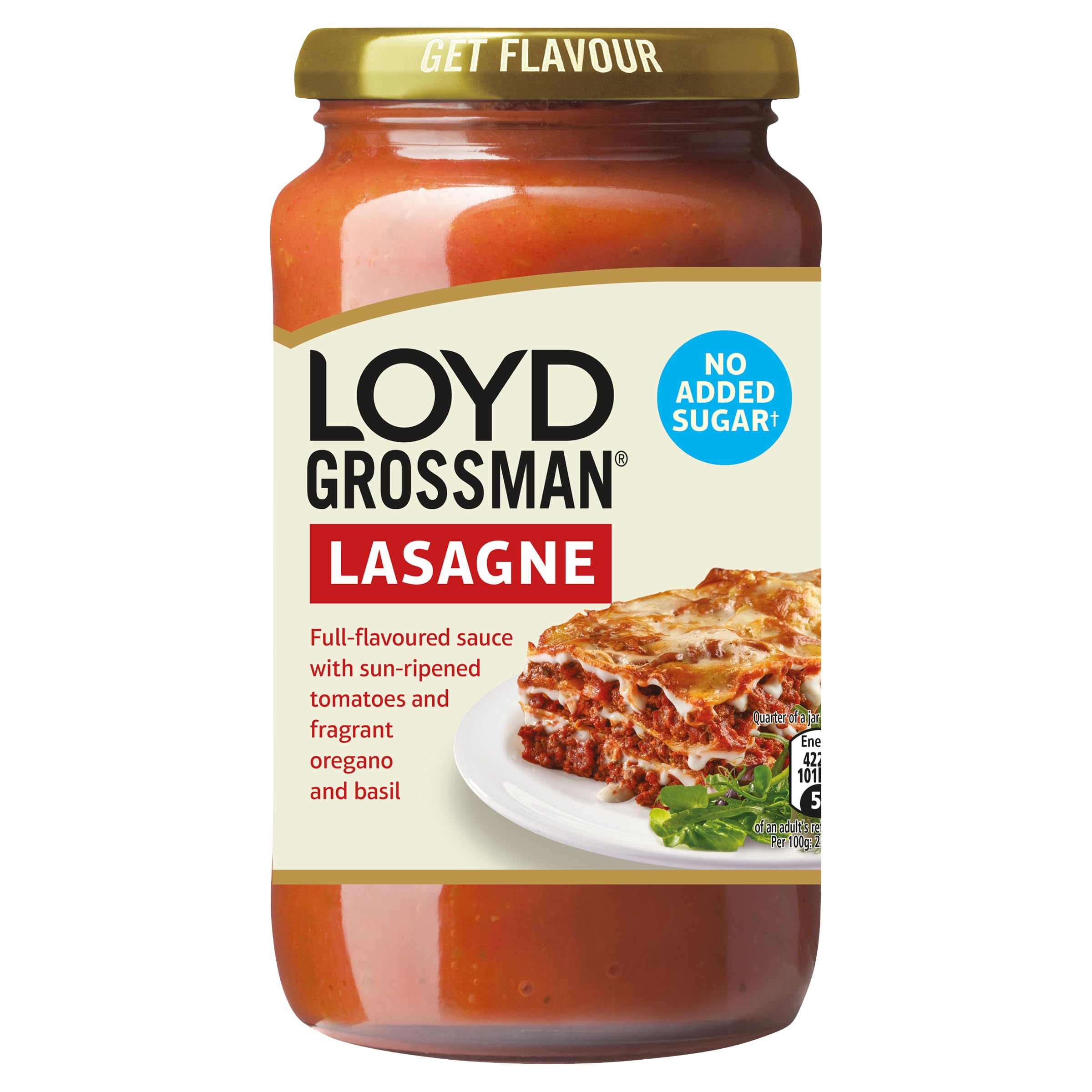 Loyd Grossman No Added Sugar Italian Red Lasagne Sauce – Tomato & Herb Infusion, 450g Jar 3