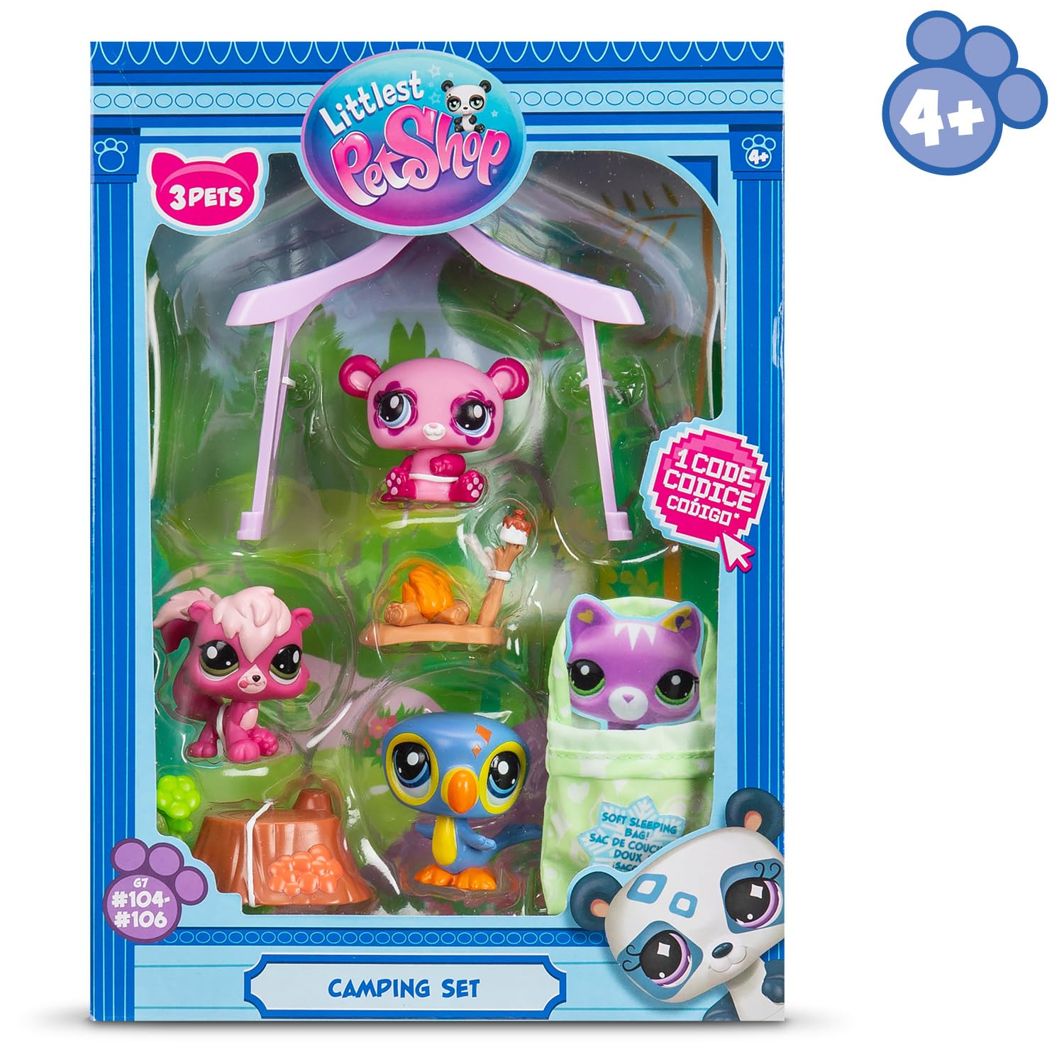 Littlest Pet Shop Bandai Series 2 Camping Adventure Play Pack - 3 Pet Figures with Accessories, Ages 4+ 3