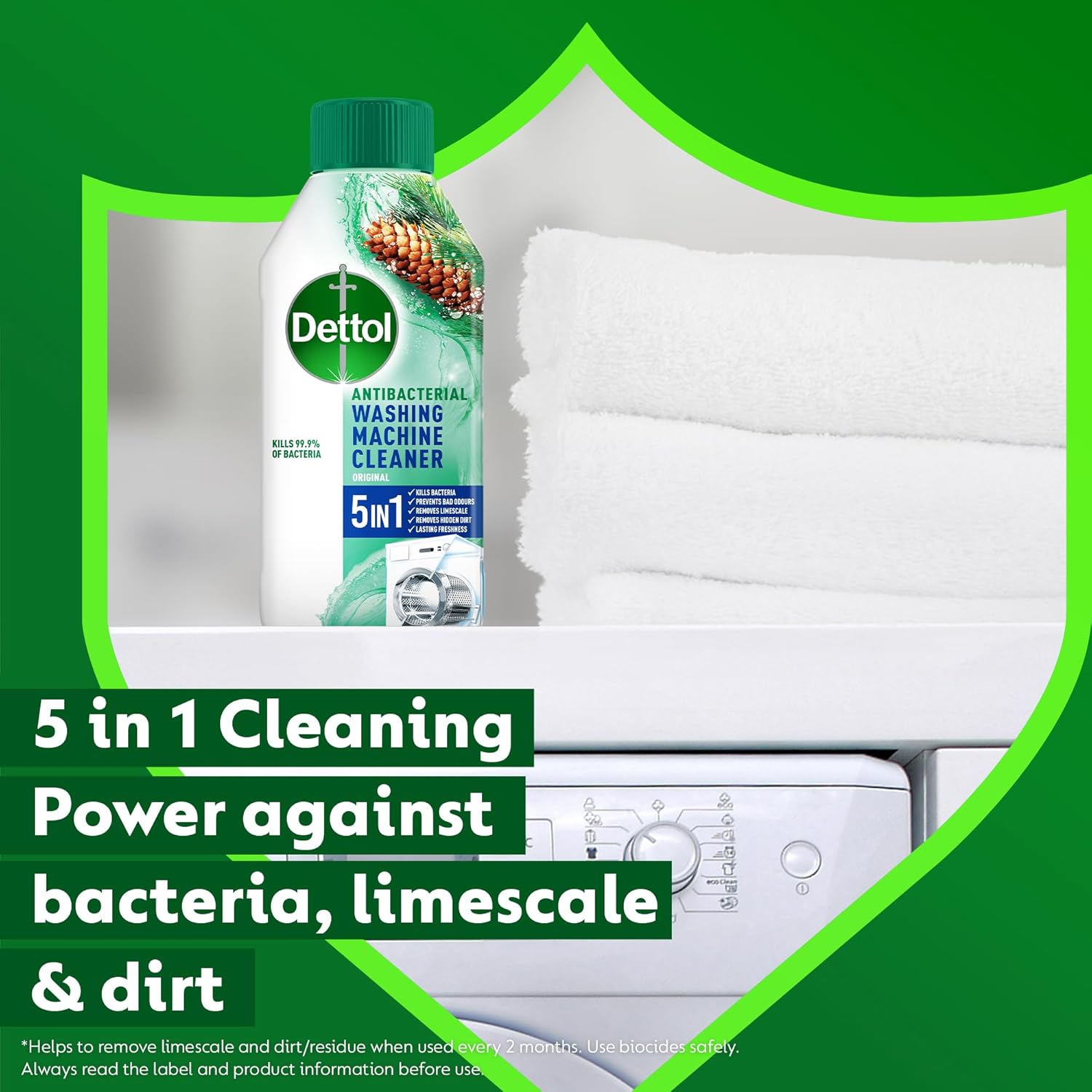 Dettol - Washing Machine Cleaner 250ml Antibacterial Deep Clean for Laundry