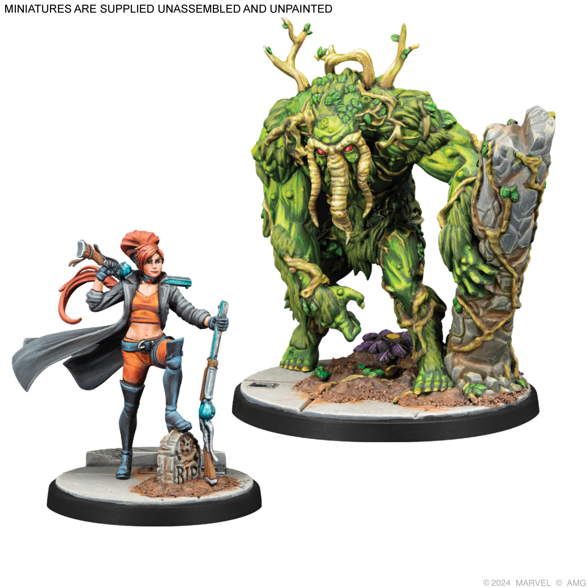 ATOMIC MASS GAMES Marvel Crisis Protocol: Elsa Bloodstone & Man-Thing Expansion | 2 Miniatures | 14+ 2