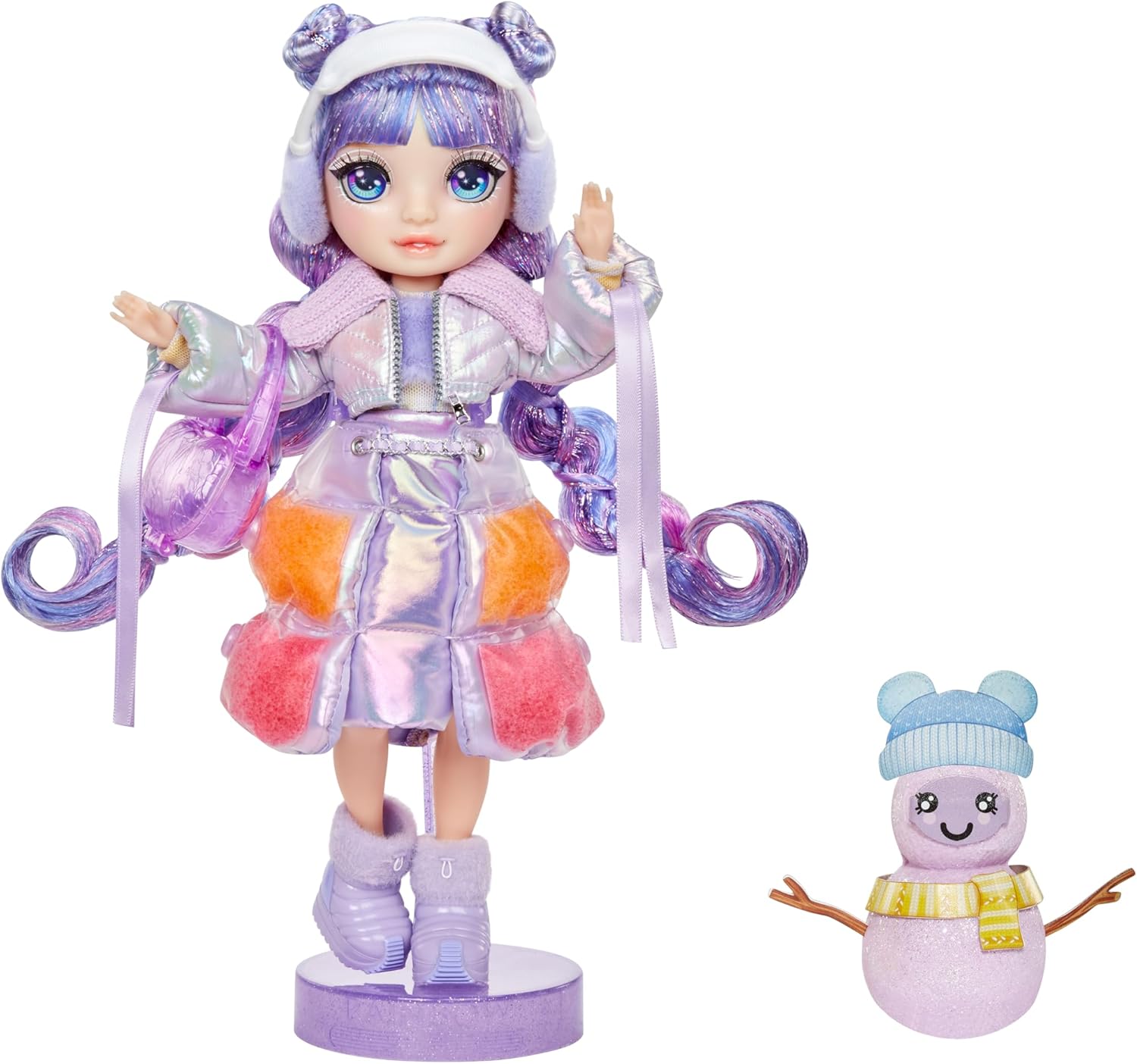 Rainbow High Winter Wonderland - Violet (Purple) 28 cm Fashion Doll with Magic Snow Outfit