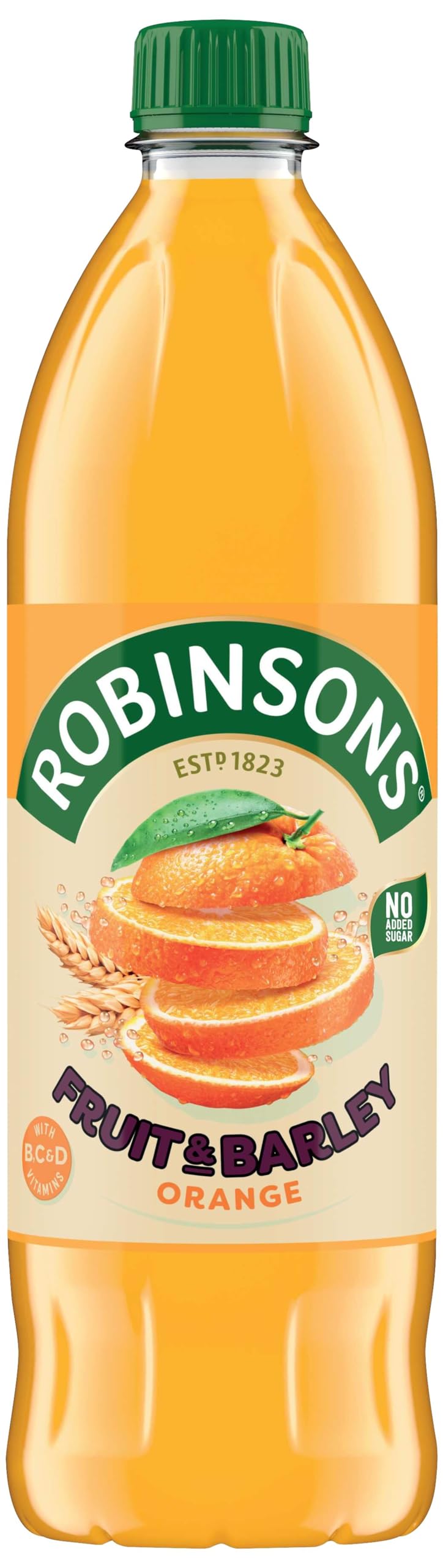 Robinsons Fruit & Barley Orange Squash Concentrate | 1L Bottle | No Added Sugar