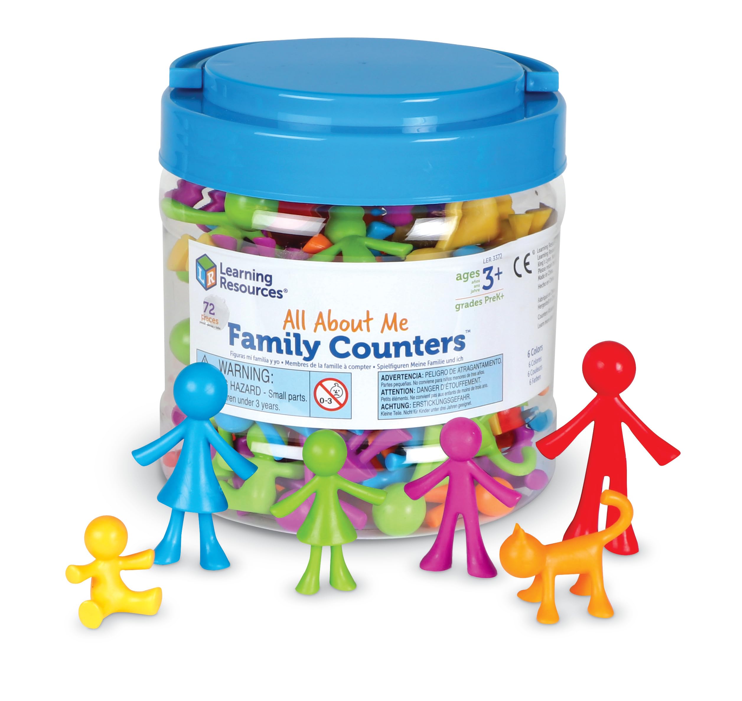 Learning Resources All About Me Family Counters - 72 Pieces for Counting, Sorting & Social-Emotional Learning