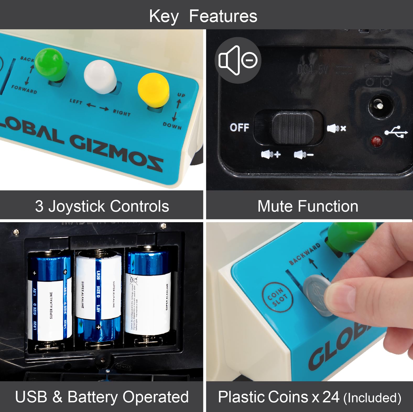 Global Gizmos 50189 Candy Grabber Claw Machine Arcade Game 5