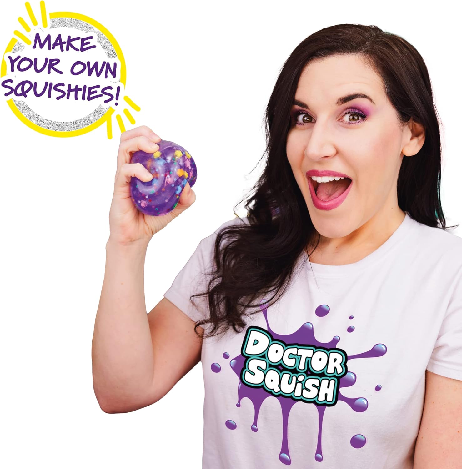 John Adams Doctor Squish Squishy Maker Refill Pack | DIY Squishy Kit with Slime Powder, TPR Squishies, Sparkles & Confetti for Creative Play 4