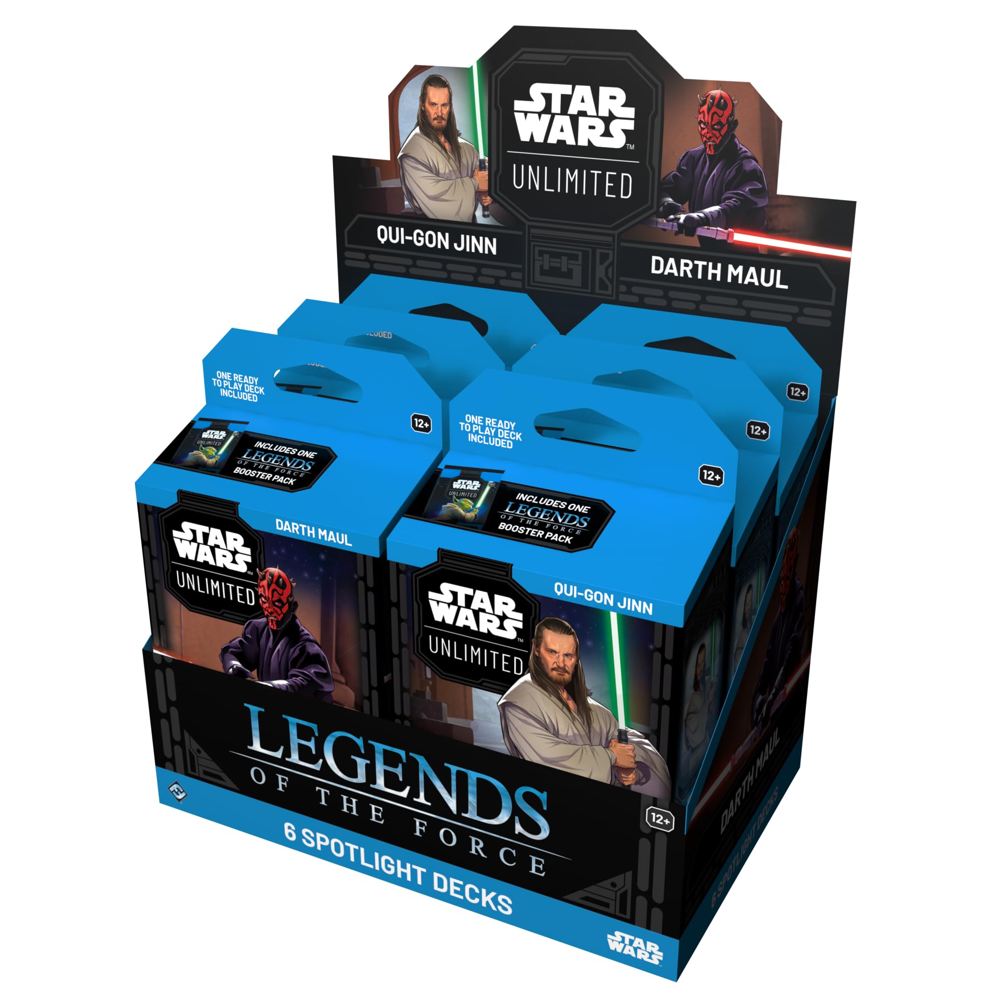 Fantasy Flight Games Star Wars: Unlimited Legends of the Force Spotlight Deck Display