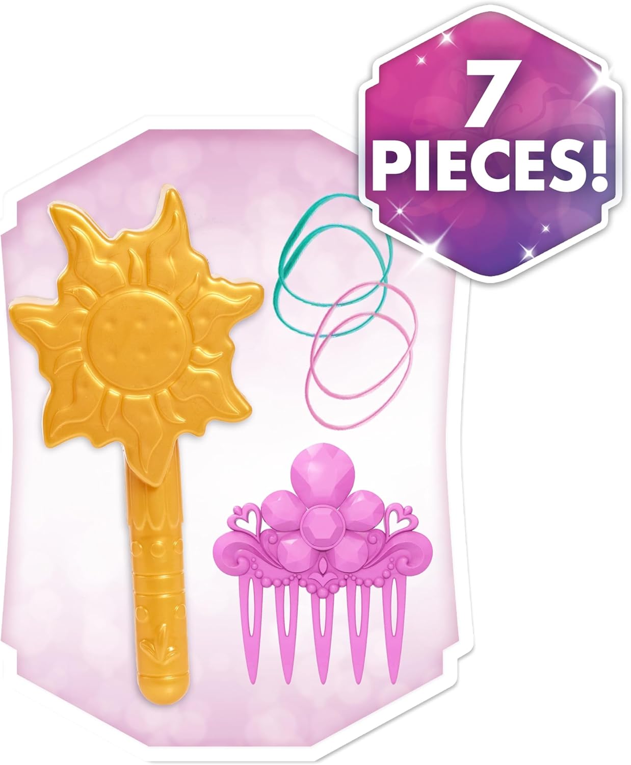 Disney Princess Rapunzel 20 cm Hairdressing Head with 7-Piece Accessory Set