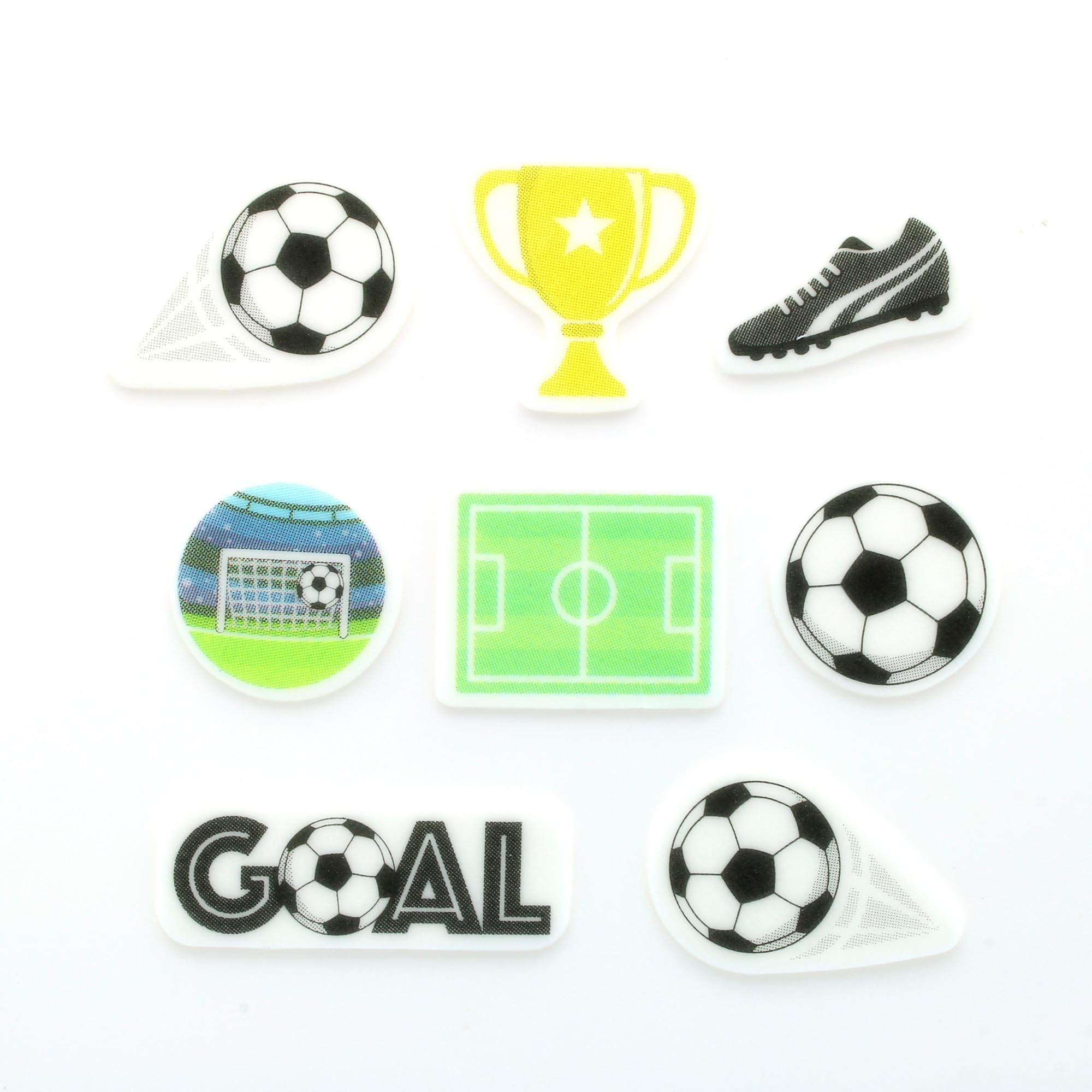 Culpitt Football Edible Cupcake Toppers - 32 Pack Printed Fondant Decorations for Cakes
