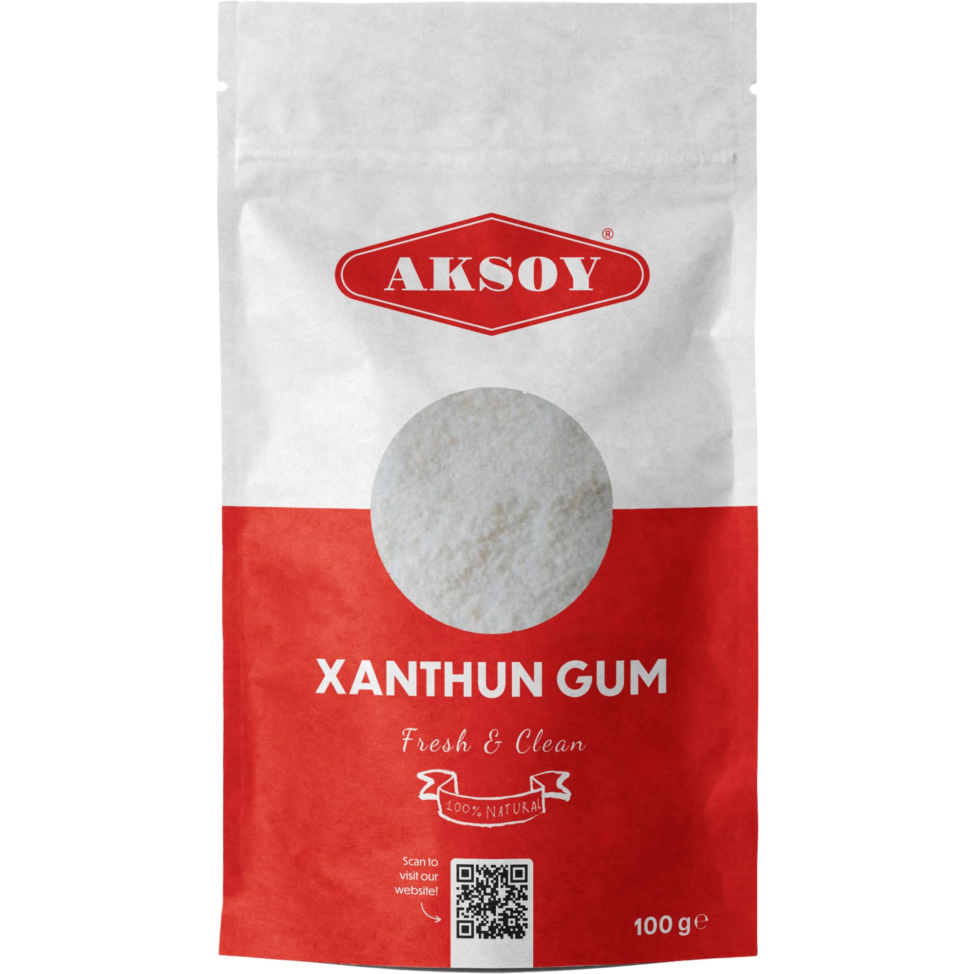 AKSOY Xanthan Gum Powder Thickener & Stabiliser | 100g | Gluten-Free & Vegan 1