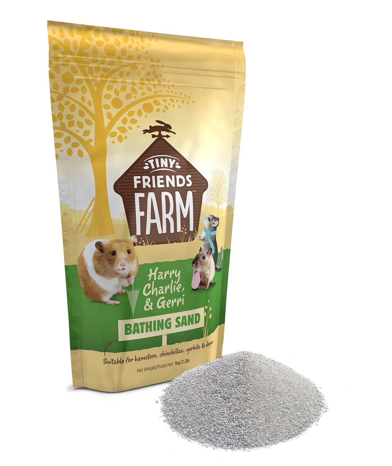 Supreme Petfoods Chinchilla Bathing Sand - 1 kg | Dust Free | Natural Sand for Small Animals