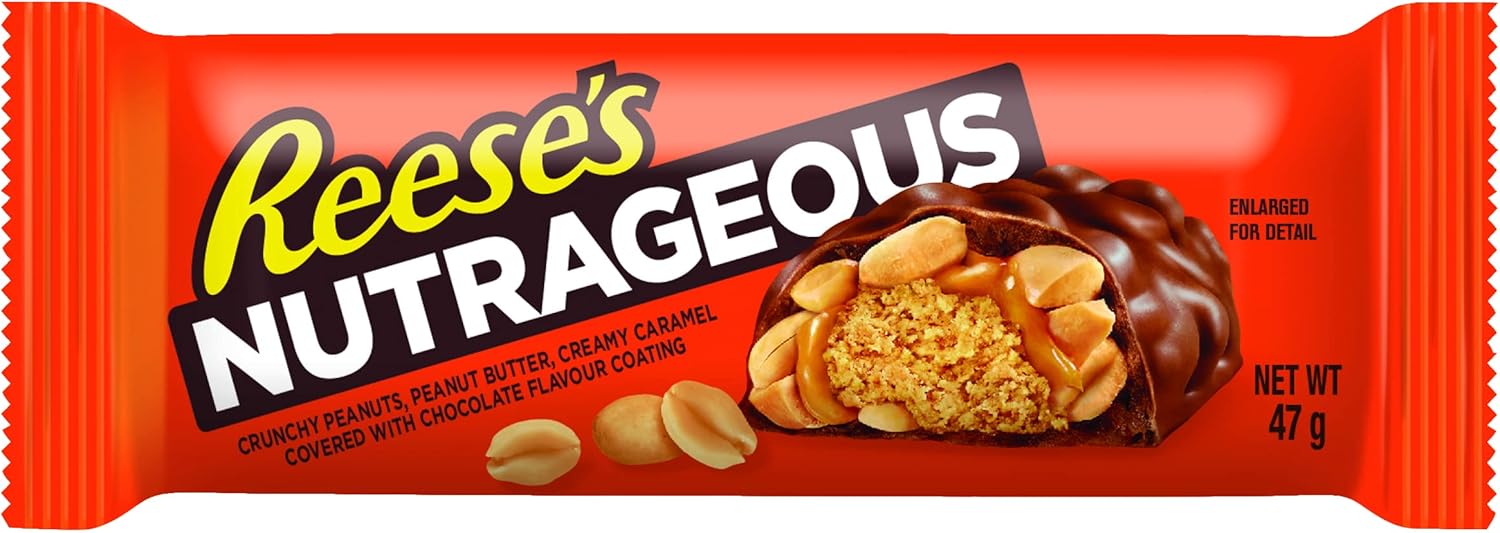 Reese's Nutrageous Peanut Butter Bar – Pack of 18 (47g Each) 3