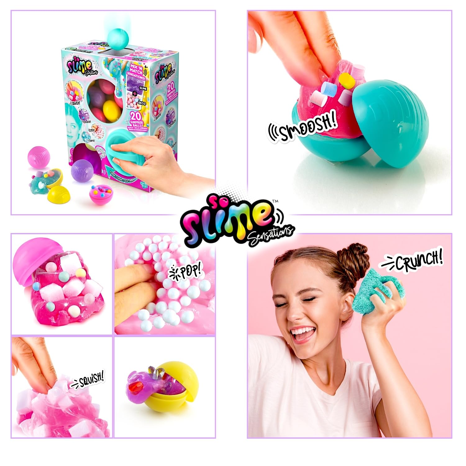 So Slime Sensations Surprise ASMR Box - Slime Dispenser with 20 Mix & Match Slime Balls 5