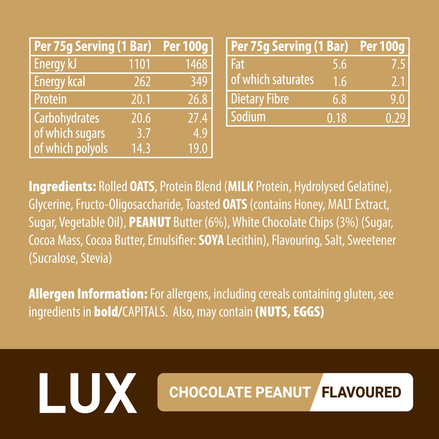 BW Premium LUX 20g High Protein Flapjack Bars - Oat Based Low Sugar Snack, 24 x 75g 4