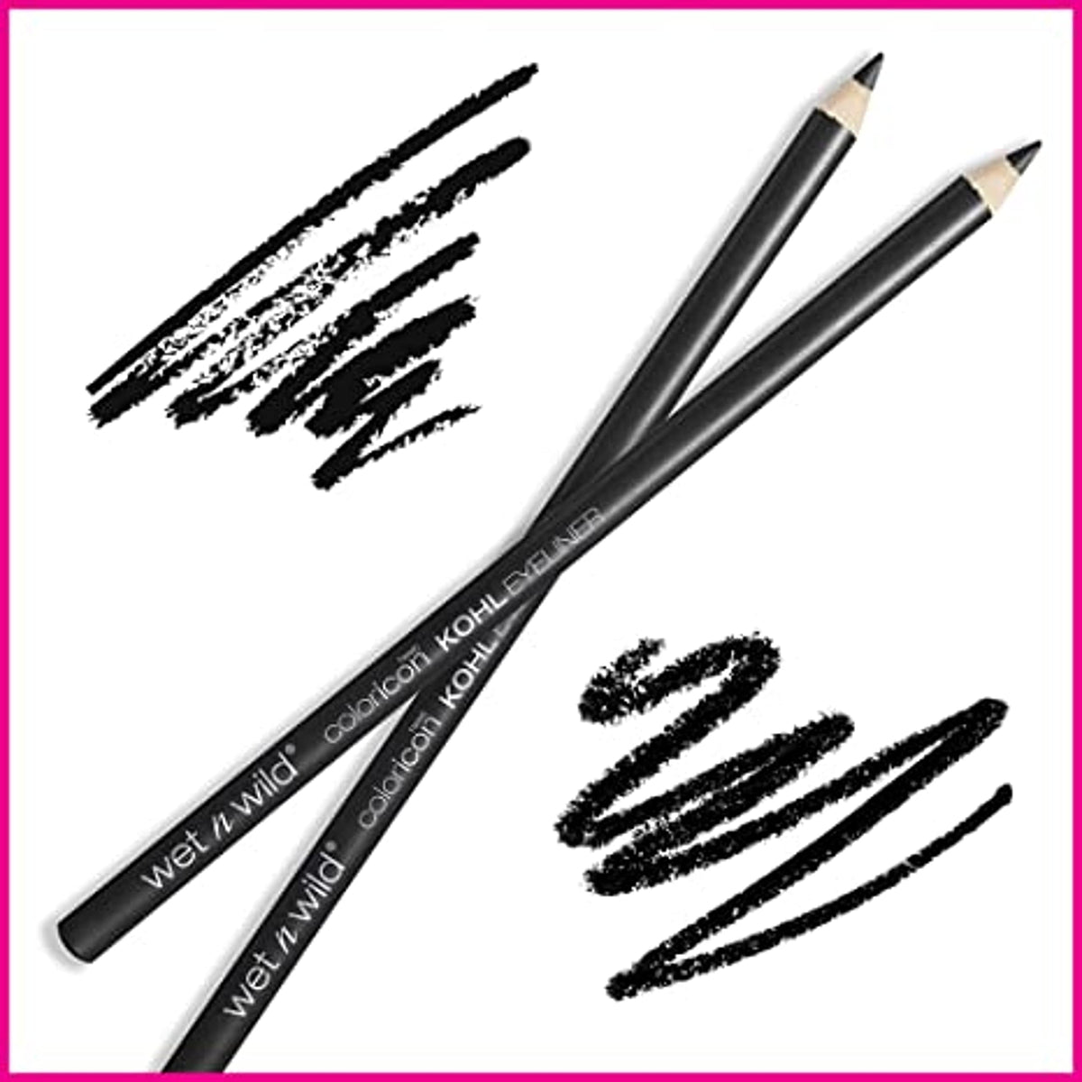 Wet n Wild Color Icon Kohl Eyeliner Pencil - Black, Creamy Formula, Intense Pigment