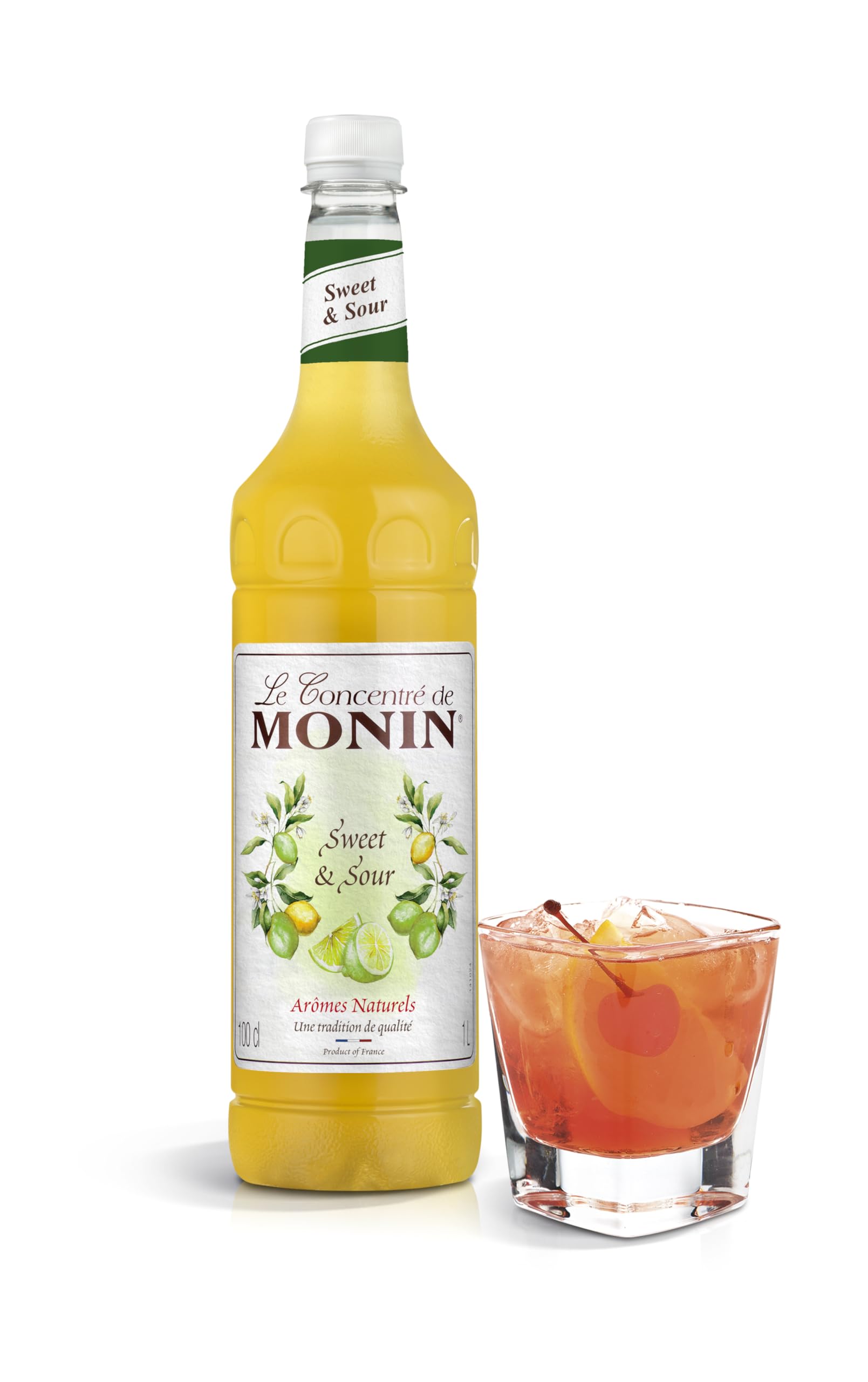 MONIN Premium Süß-Sauer-Mix 1L - Zitronen-Limetten-Cocktailsirup 4