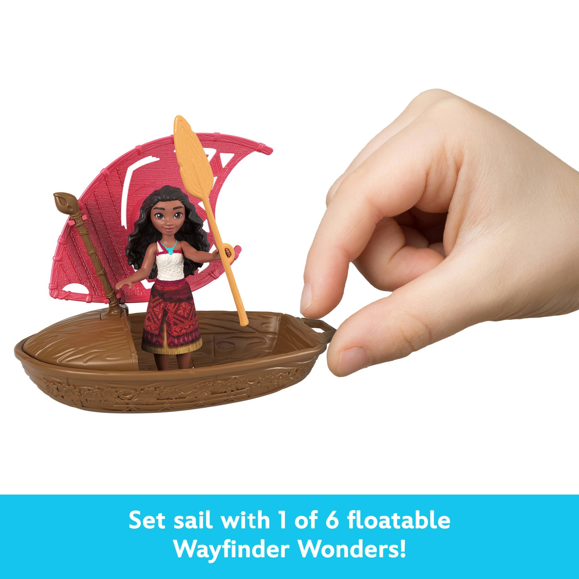 Disney Princess Mattel Moana 2 Wayfinder Wonders Small Doll Set with Floating Canoe | Ages 3+