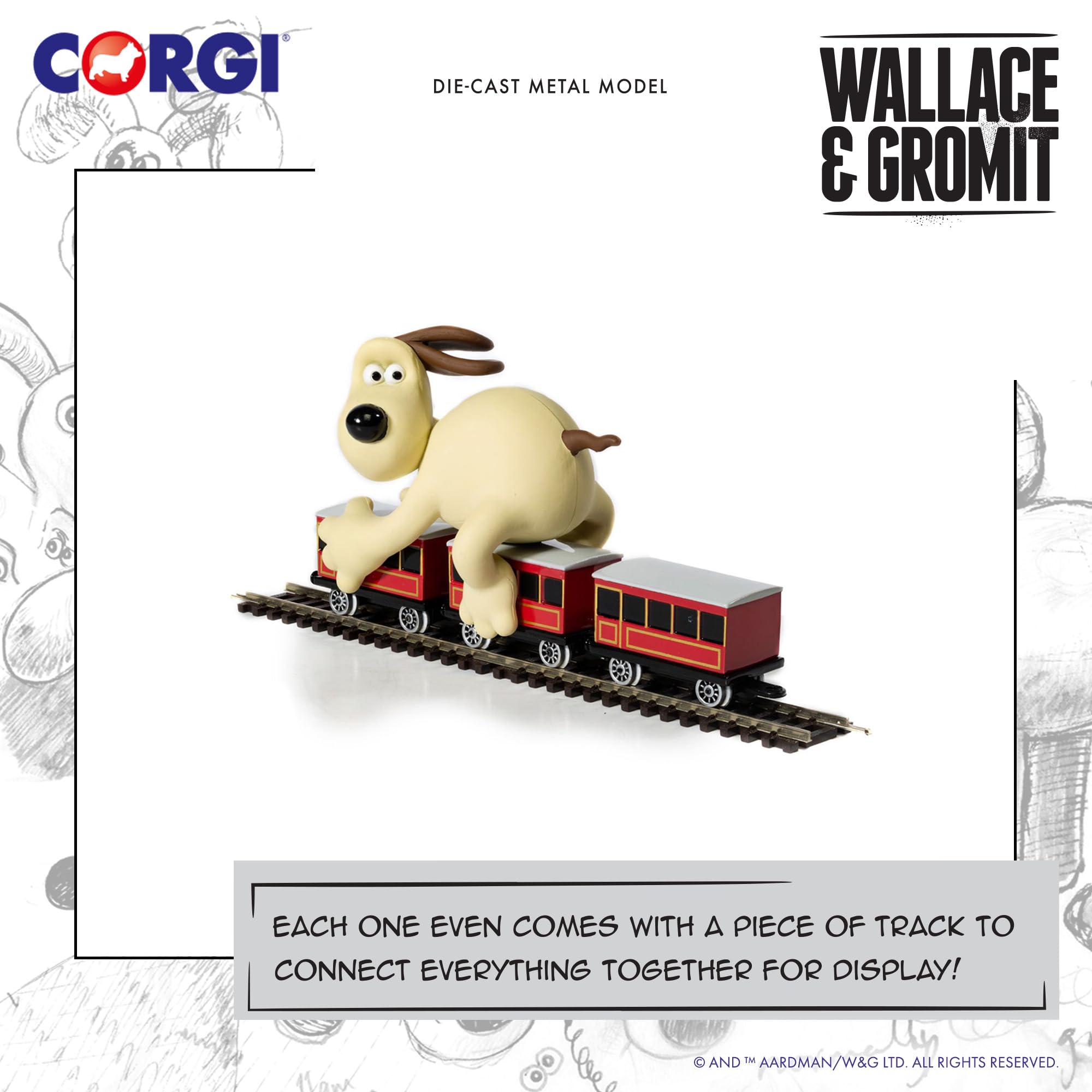 Corgi Train Chase Collection - Gromit Diecast Train Toy CC80603