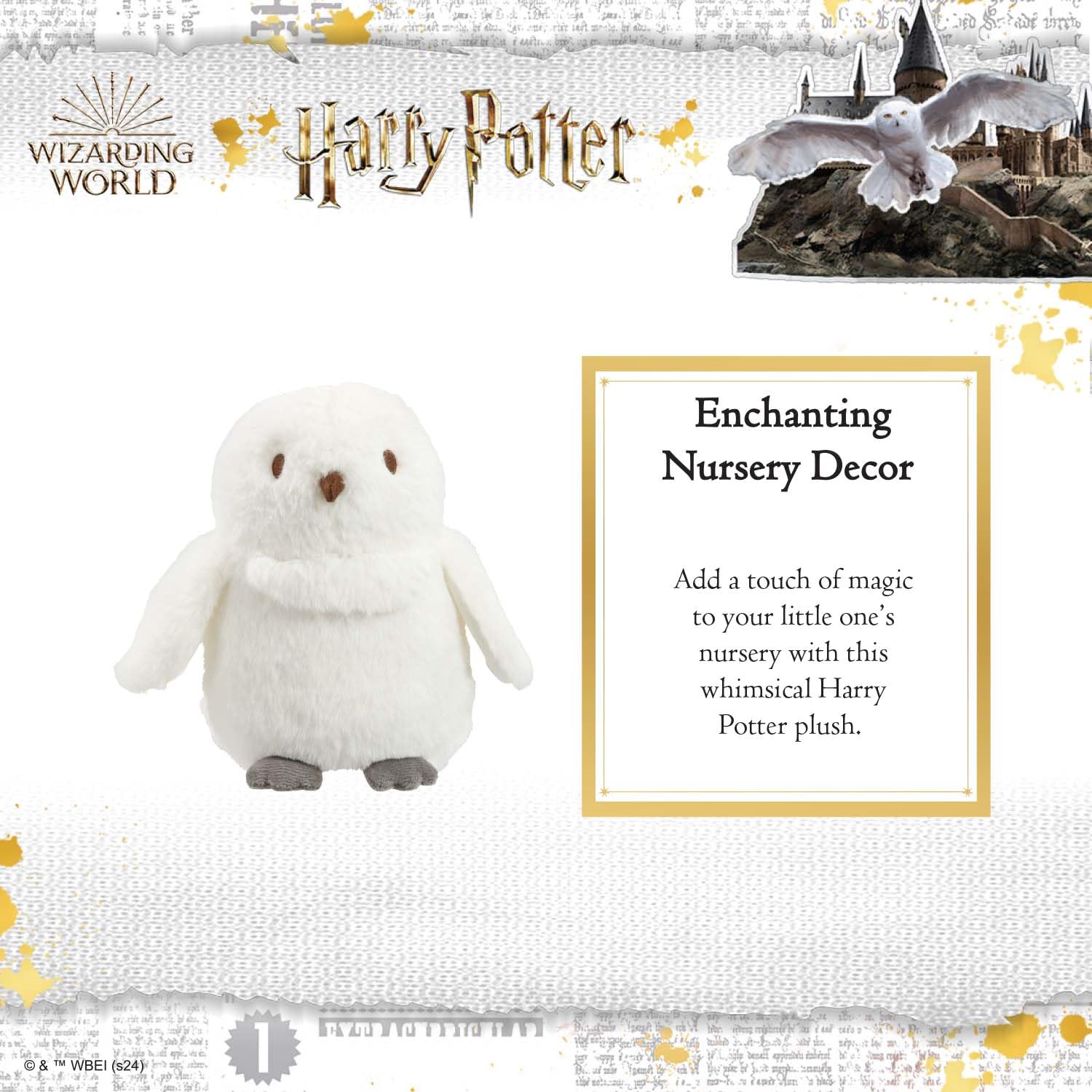 Rainbow Designs Hedwig Harry Potter Plush - My First Stars of Hogwarts - Soft Cuddle Toy for Babies