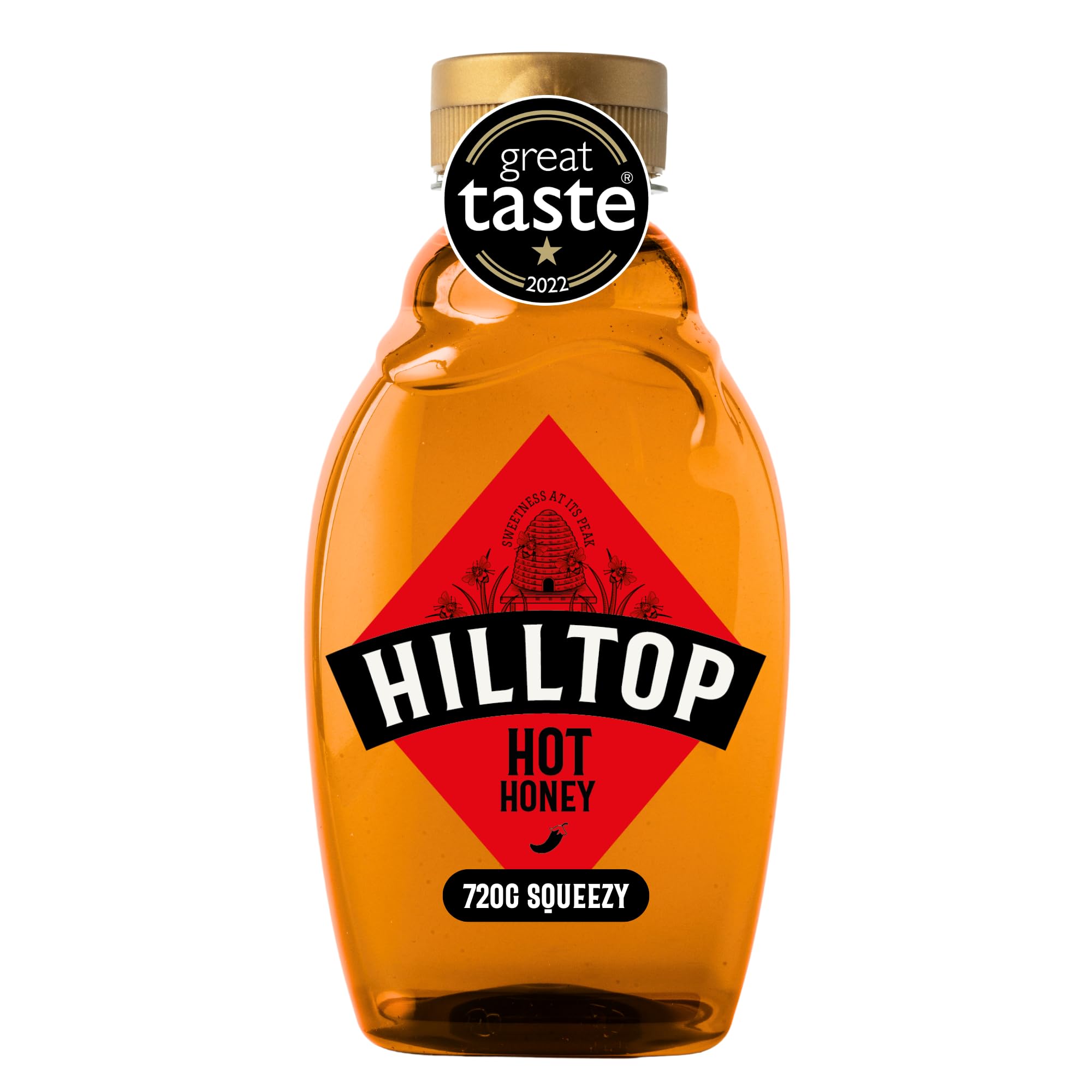 Hilltop Infusion Hot Honey 720g Squeezy Bottle - Spicy Chili Infused Natural Honey