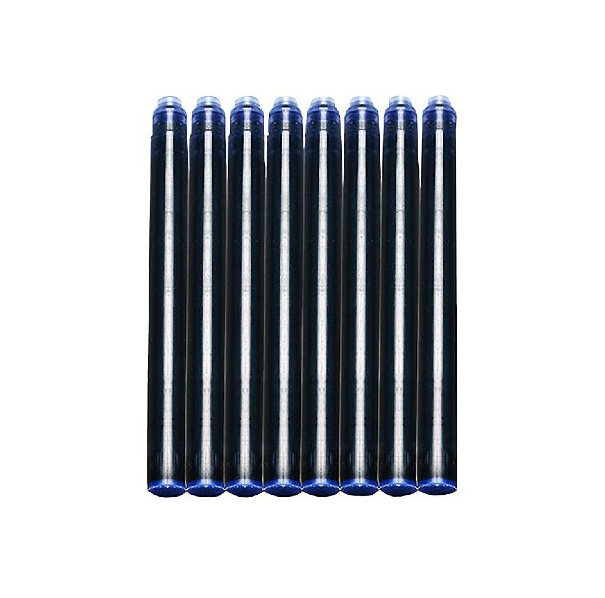 Waterman Fountain Pen Refills - Long Cartridges | Serenity Blue Ink | 8 Count