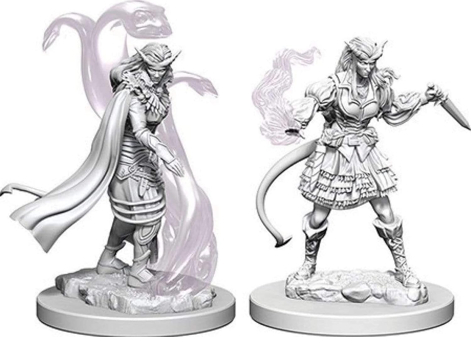 Dungeons & Dragons Nolzur's Marvelous Miniatures Female Tiefling Warlock Unpainted Set