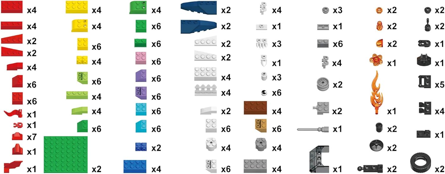 ZURU MAX Build More Building Bricks Value Set - 253 Pieces with 2 Baseplates & 8 Surprise Figurines 3