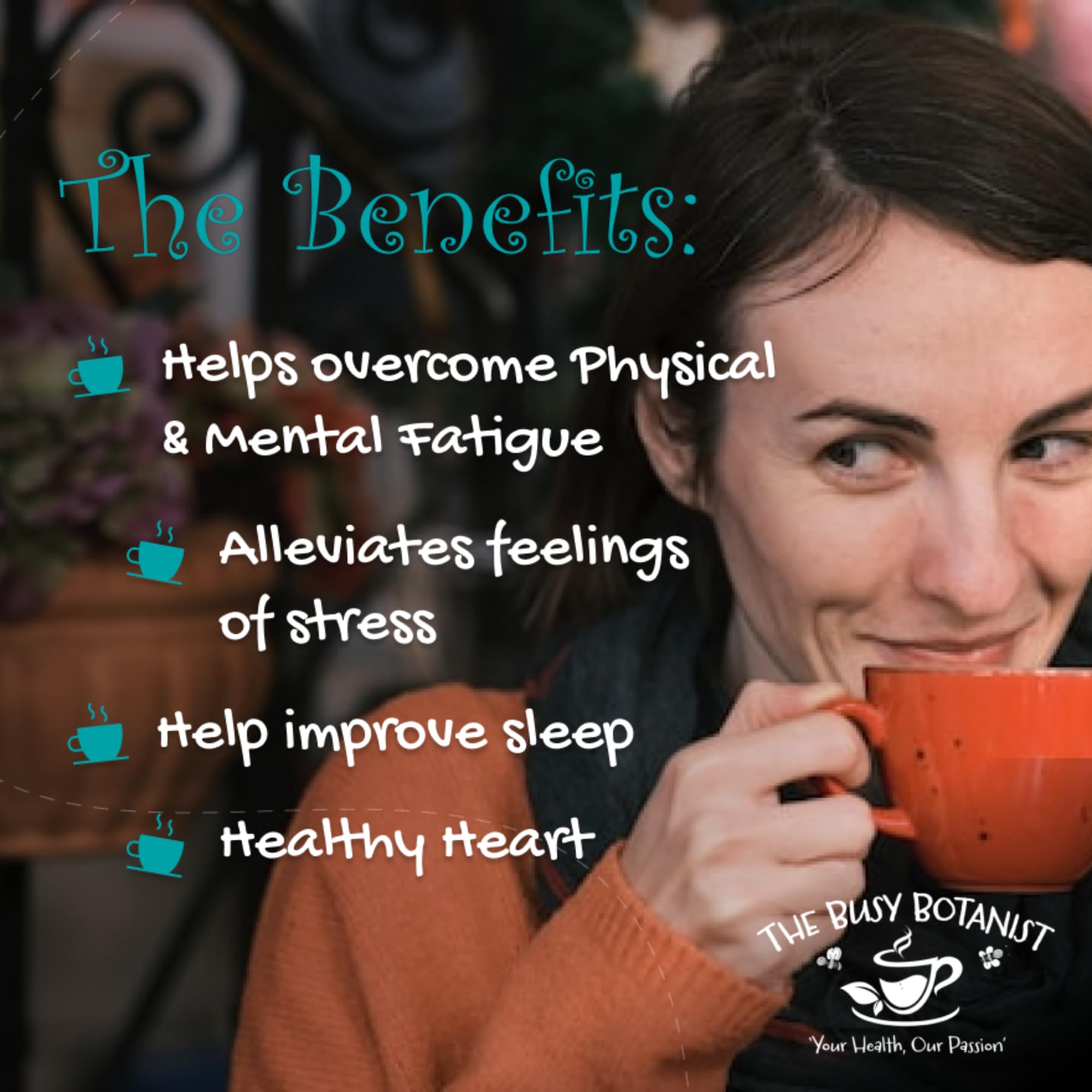 Stressed Out Herbal Tea with Valerian Root, Chamomile & Ashwagandha - 30 Caffeine Free Biodegradable Tea Bags 12