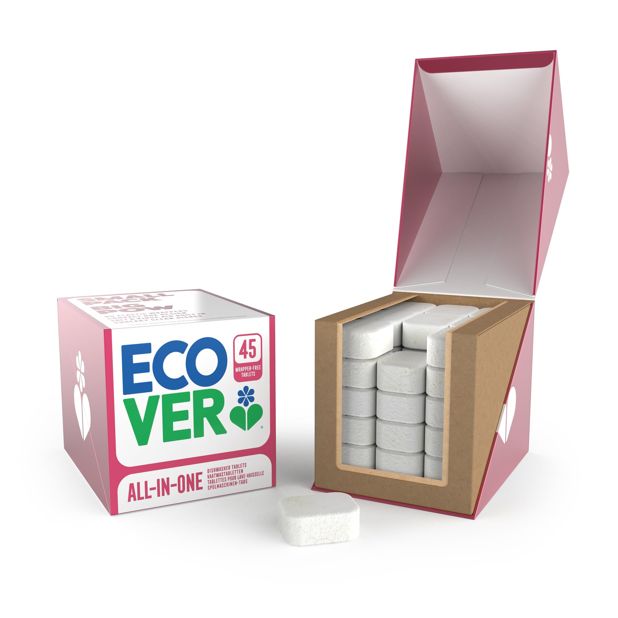 Ecover All-In-One Dishwasher Tablets with Salt & Rinse Aid (788g)