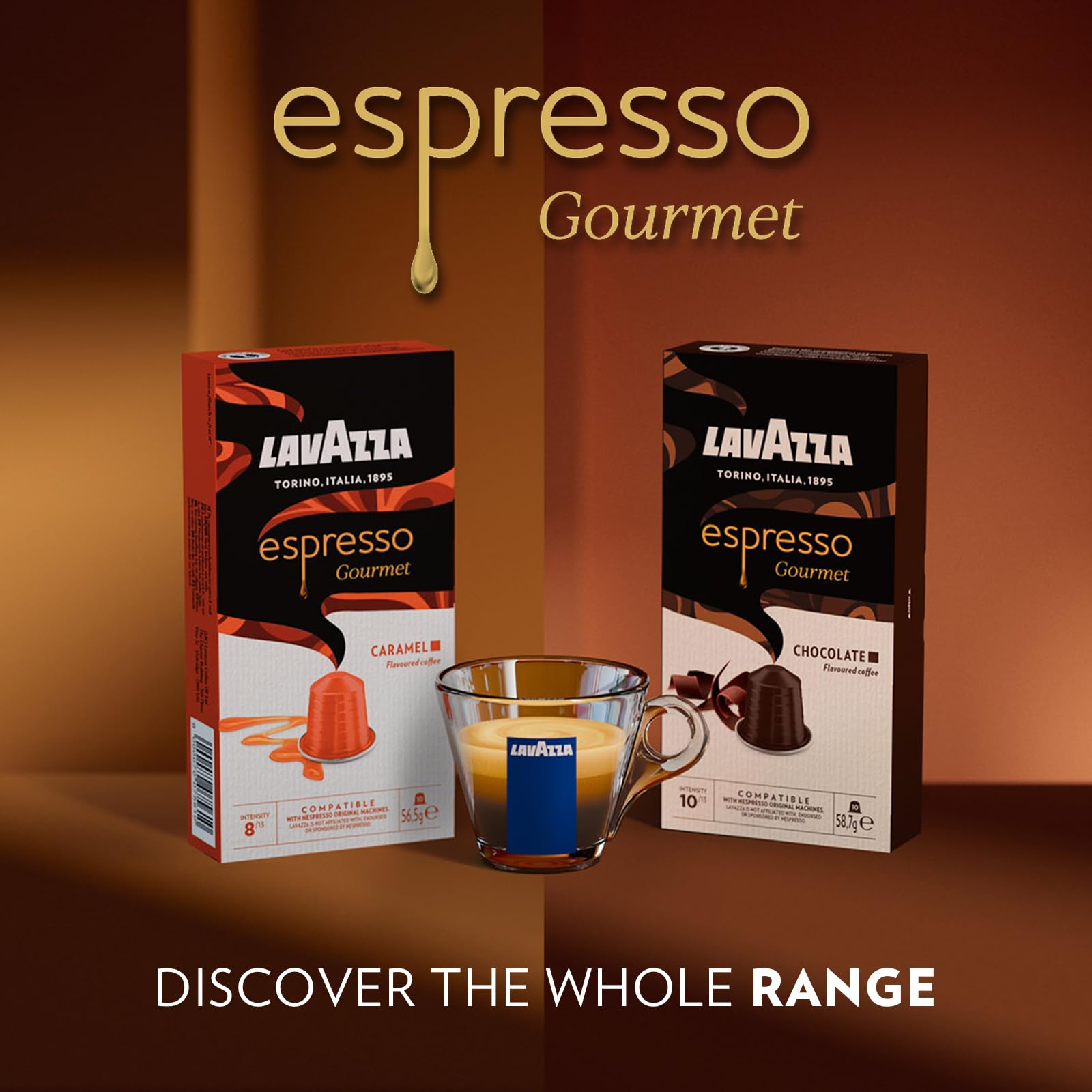Lavazza Espresso Gourmet Caramel - Nespresso Compatible Aluminum Capsules