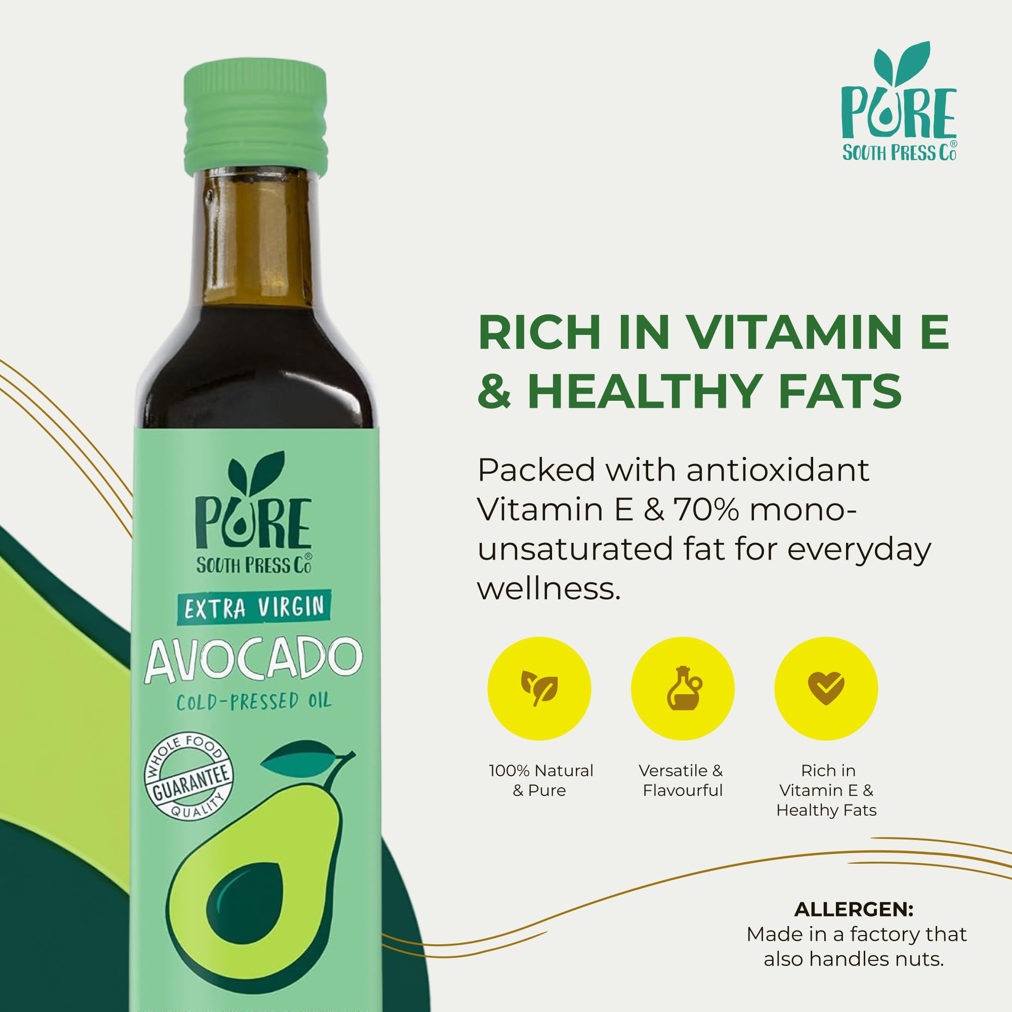 Pure South Press - Cold-Pressed Extra Virgin Avocado Oil 500ml 6