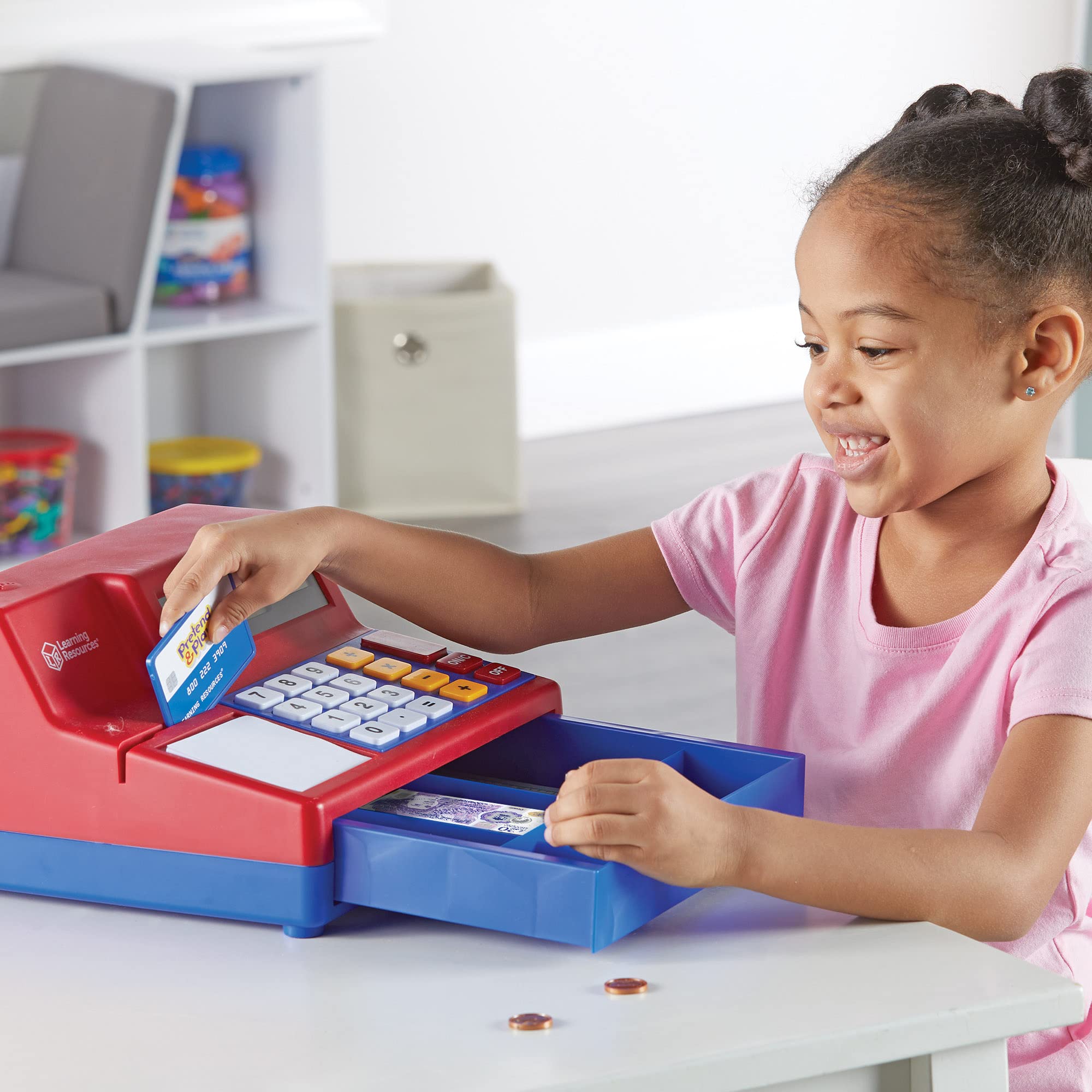 Learning Resources Pretend & Play Calculator Cash Register - Educational Toy for Kids 3+ 6