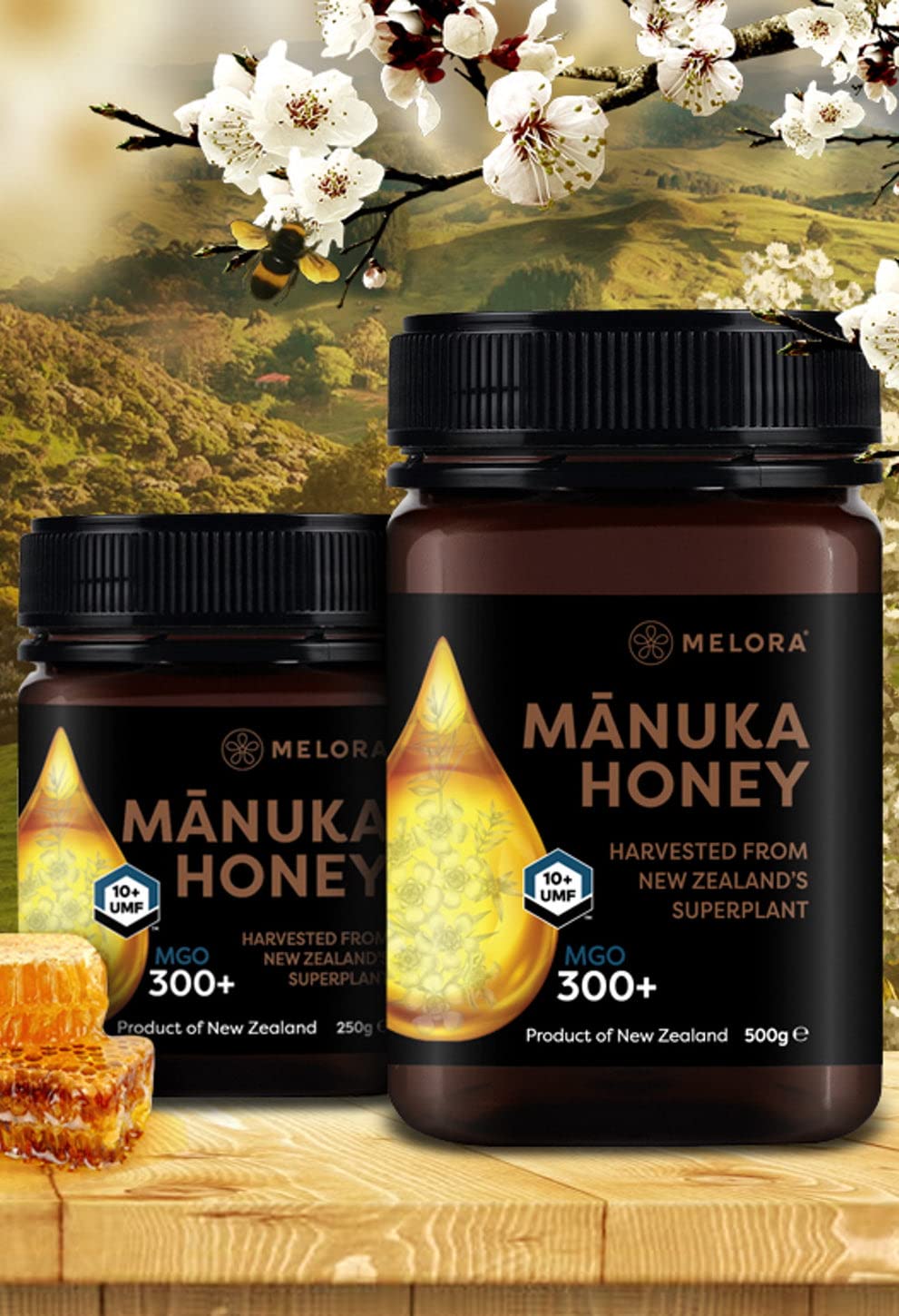 Melora 10+ UMF 300 MGO Manuka Honey - 250g - Pure New Zealand Honey 4